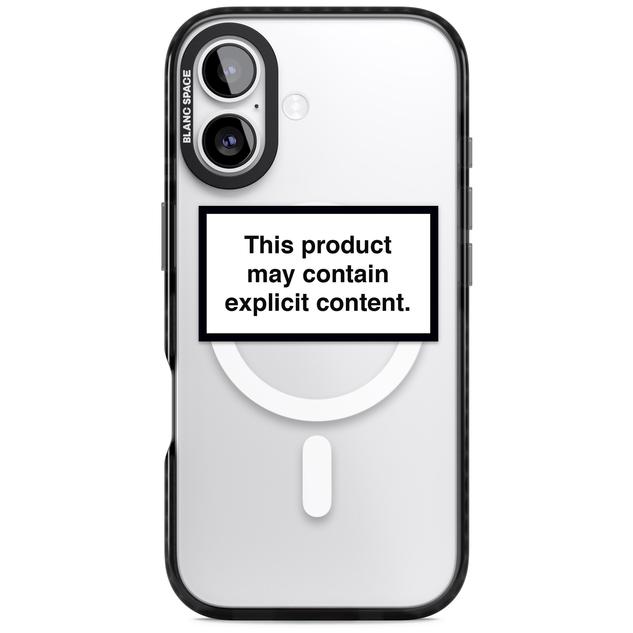 Contains Explicit Content iPhone 17 Impact Pro Black Phone Case