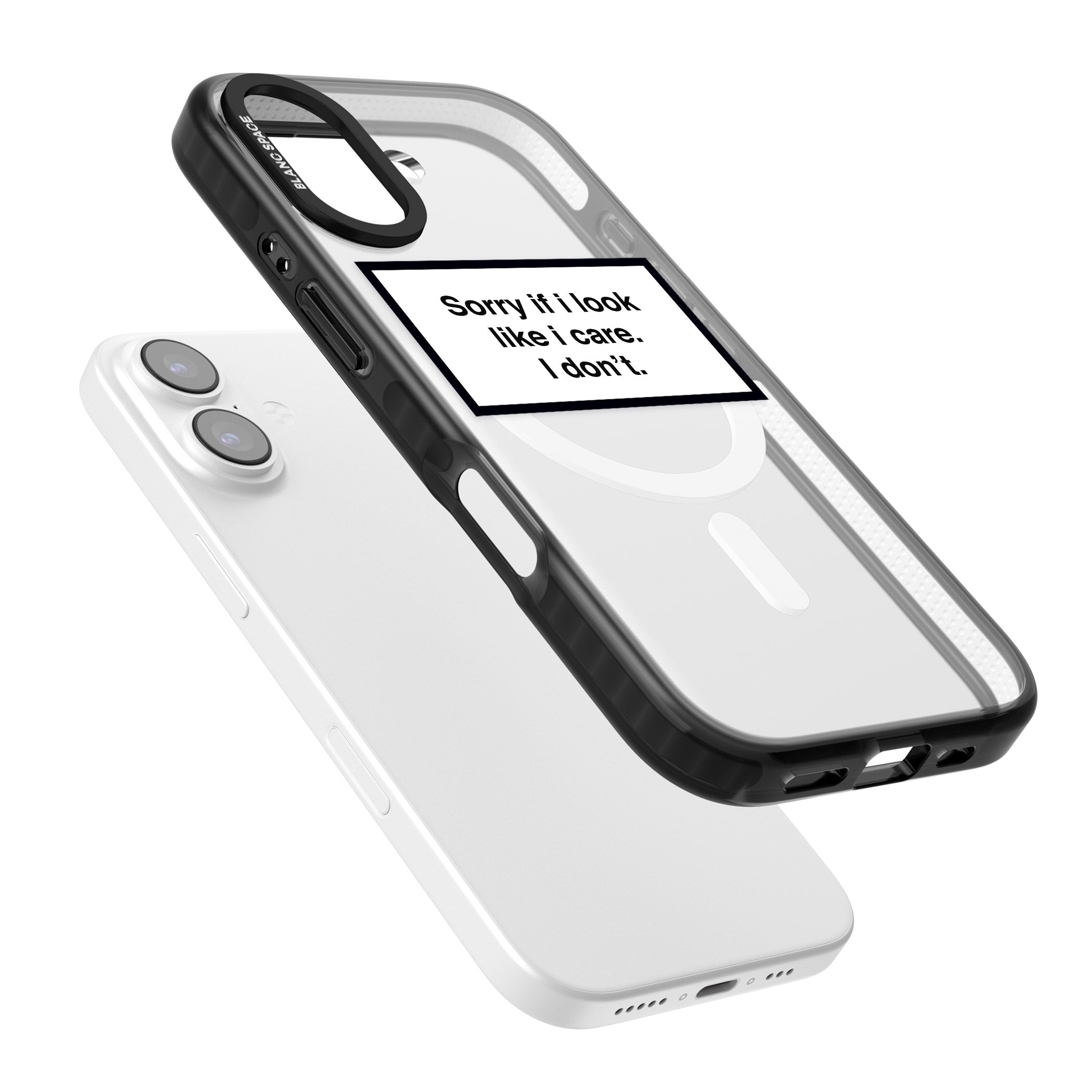 Sorry If I Look Like I Care iPhone 17 Impact Pro Black Phone Case Colours