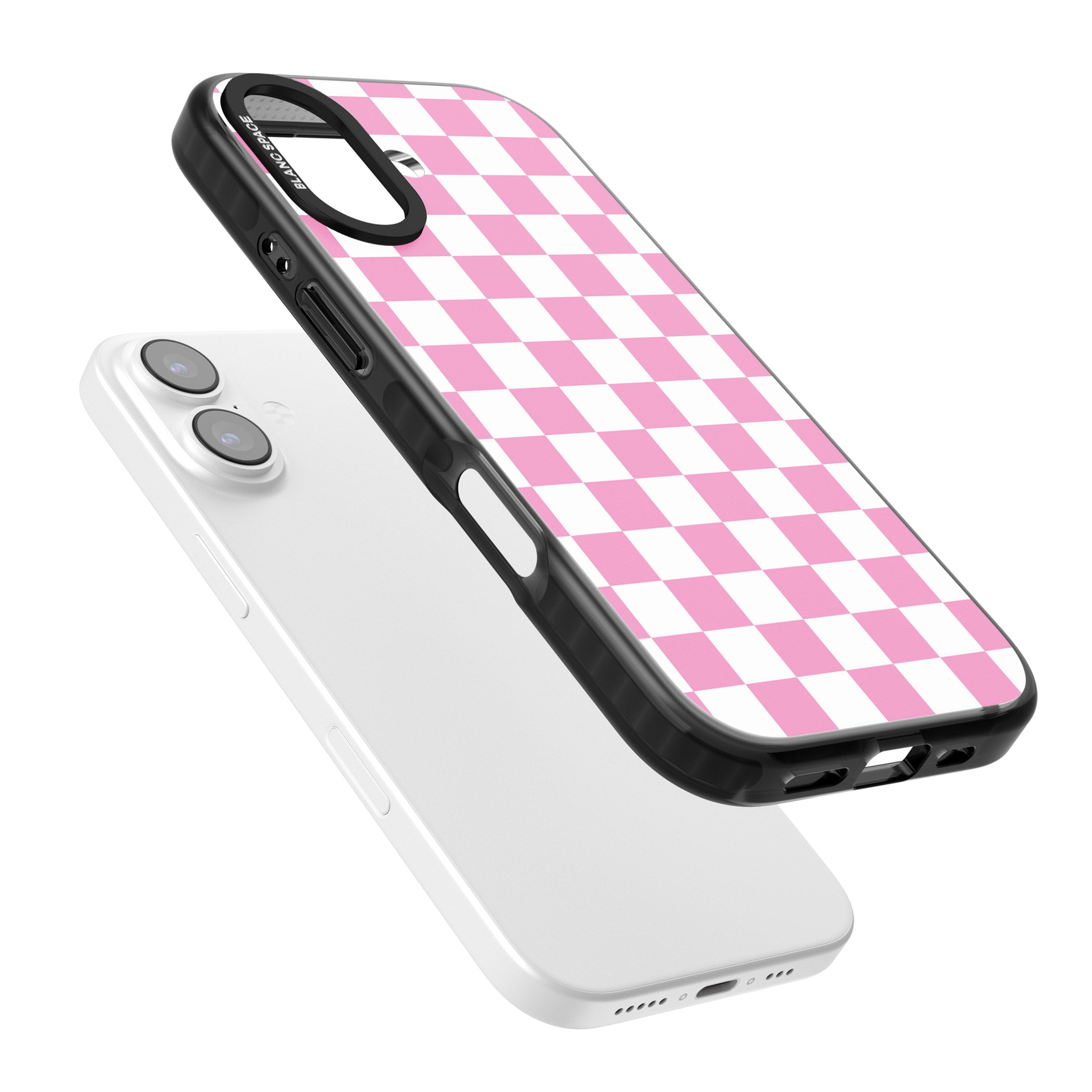 Pink Checkered iPhone 17 Impact Pro Black Phone Case Colours