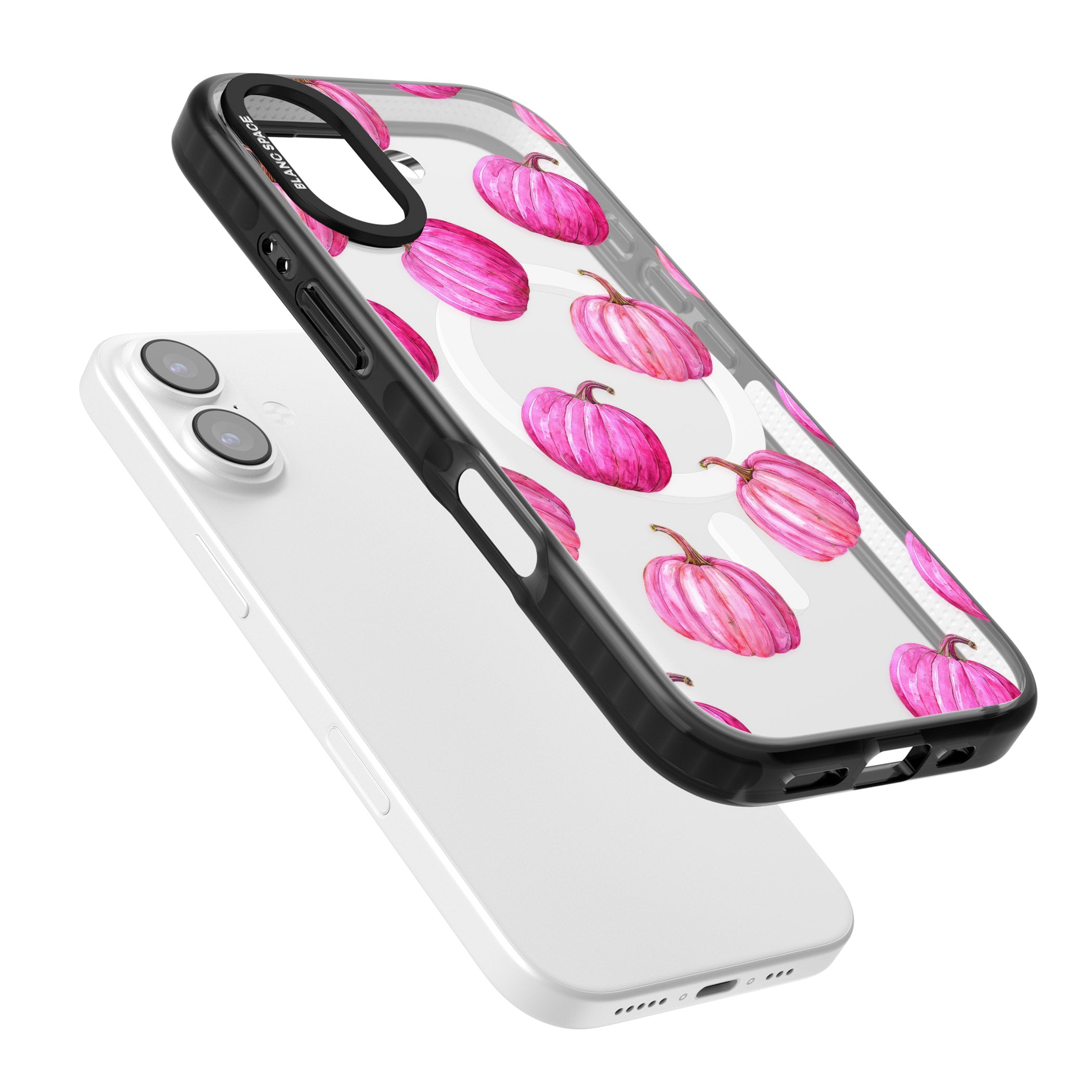 Pink Pumpkins iPhone 17 Impact Pro Black Phone Case Colours