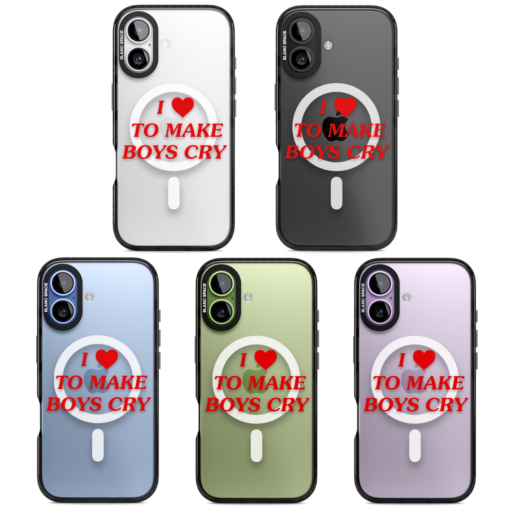 I Love To Make Boys Cry iPhone 17 Impact Pro Black Phone Case APT Impact Protection