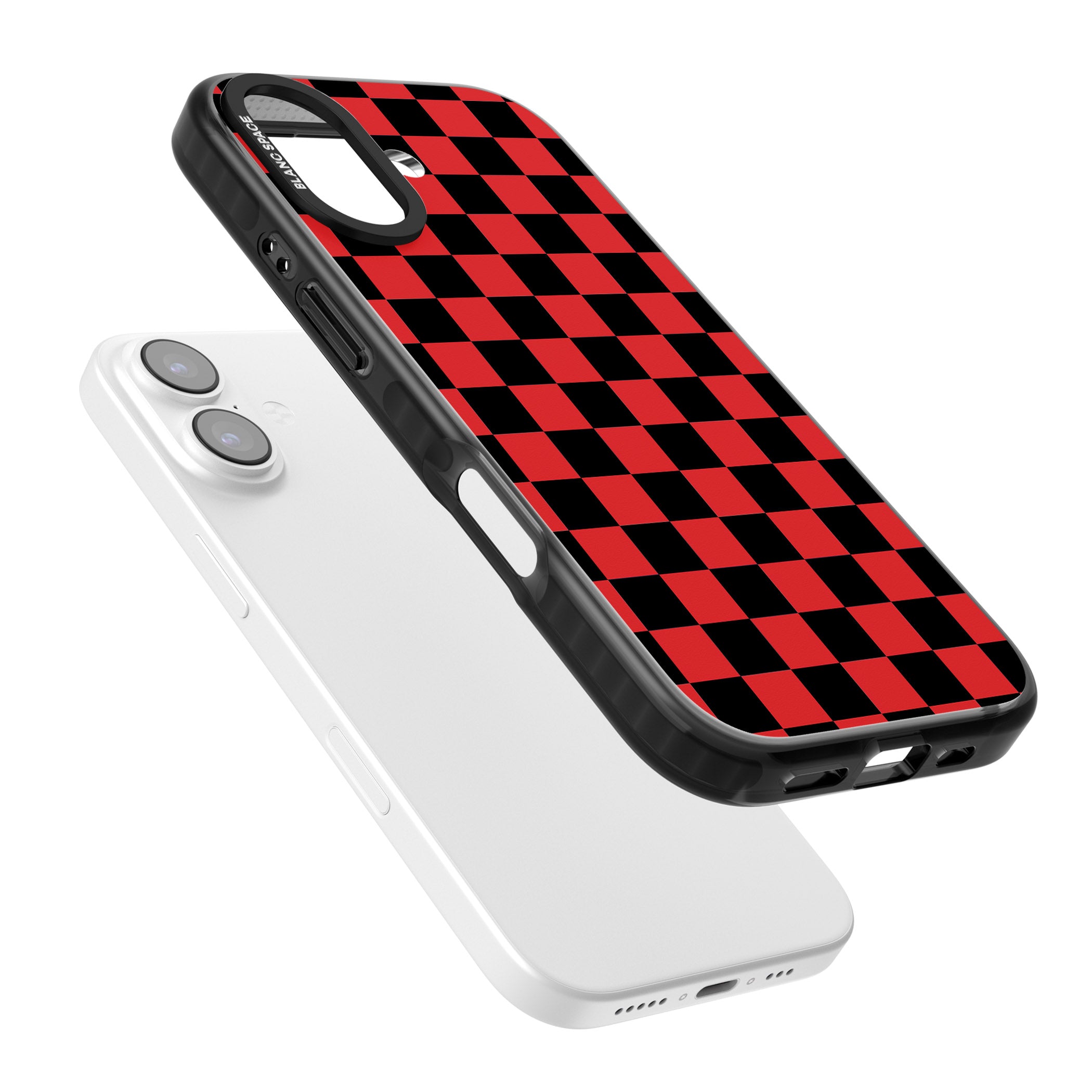 Red Black Checkered iPhone 17 Impact Pro Black Phone Case Colours