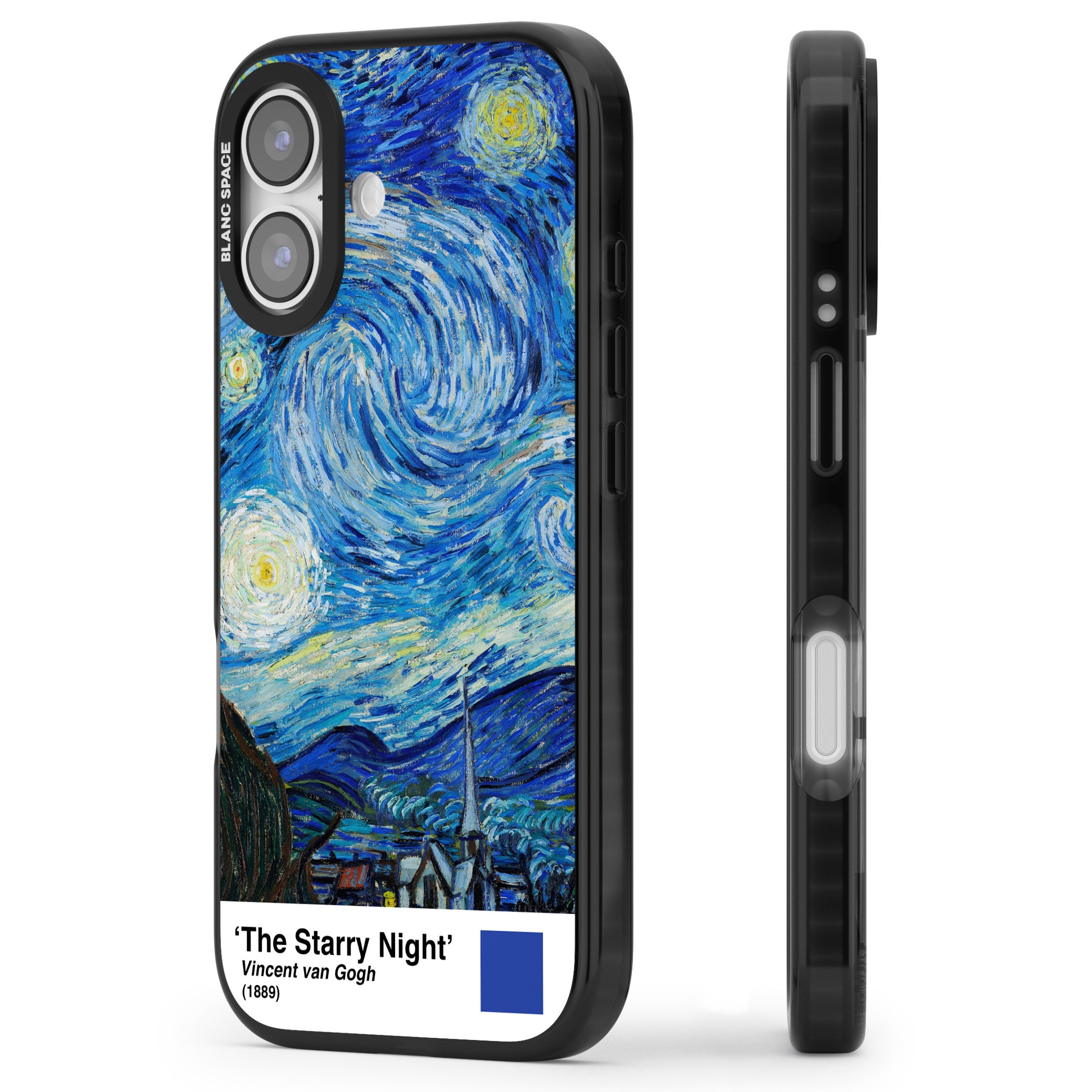 The Starry Night iPhone 17 Impact Pro Black Phone Case Side Profile