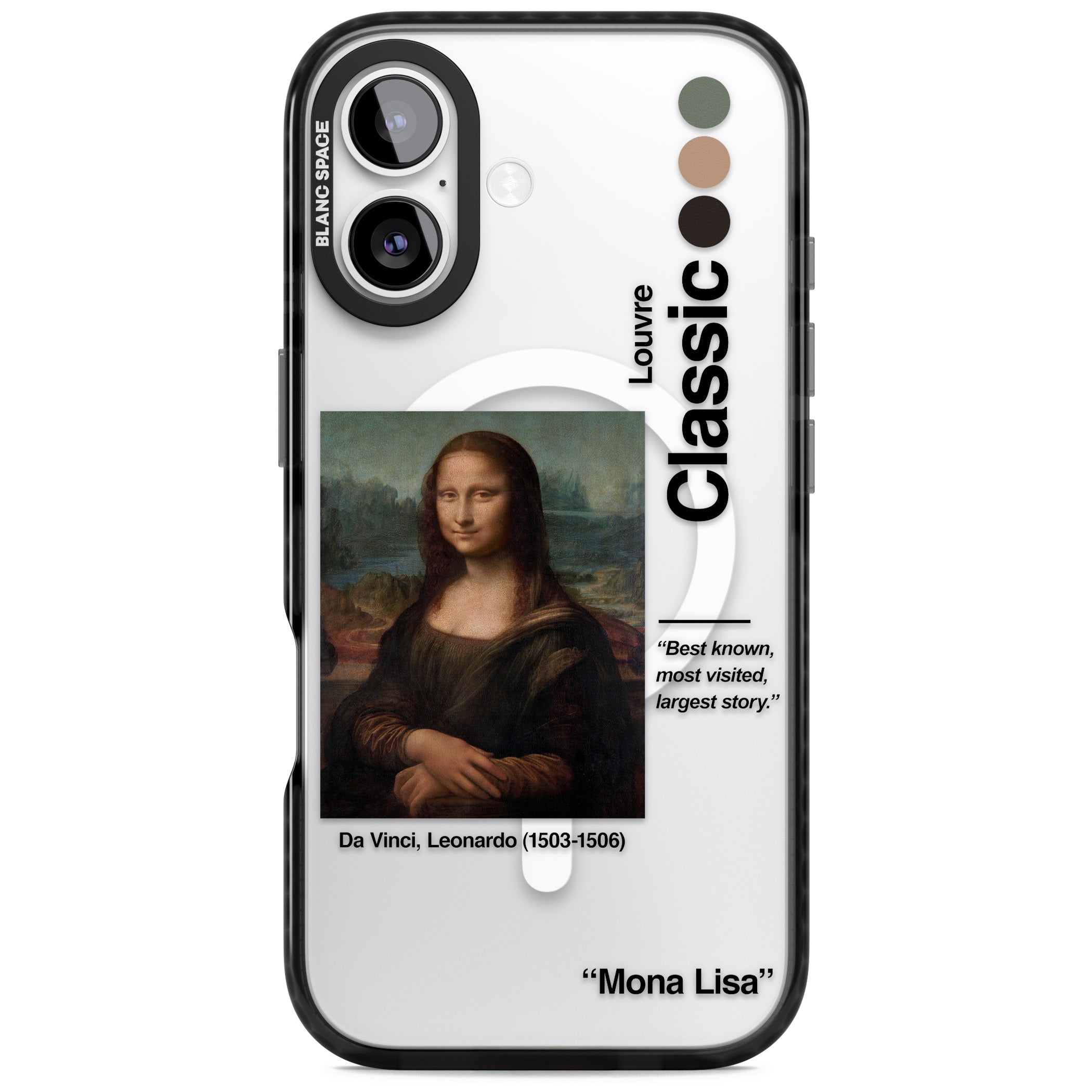 Mona Lisa Leonardo Da Vinci iPhone 17 Impact Pro Black Phone Case