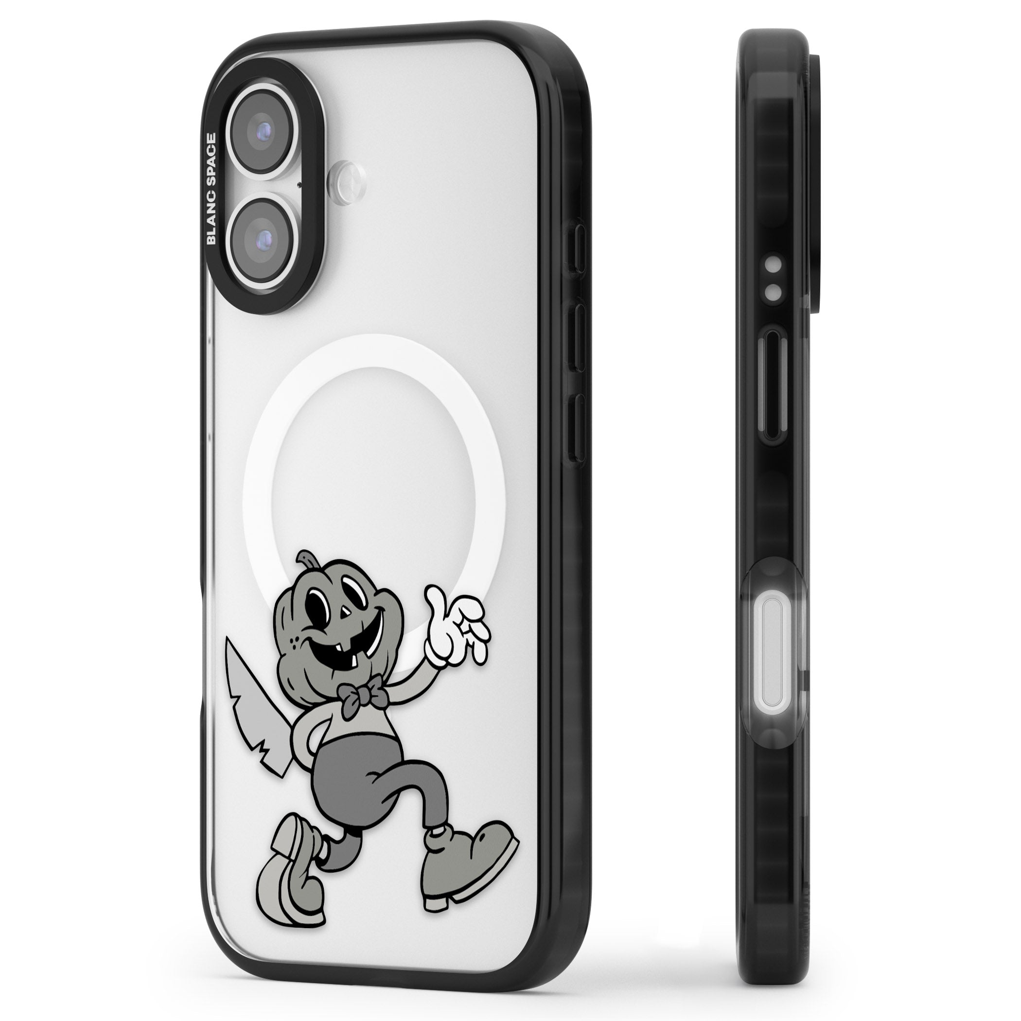 Jack O' Slasher iPhone 17 Impact Pro Black Phone Case Side Profile