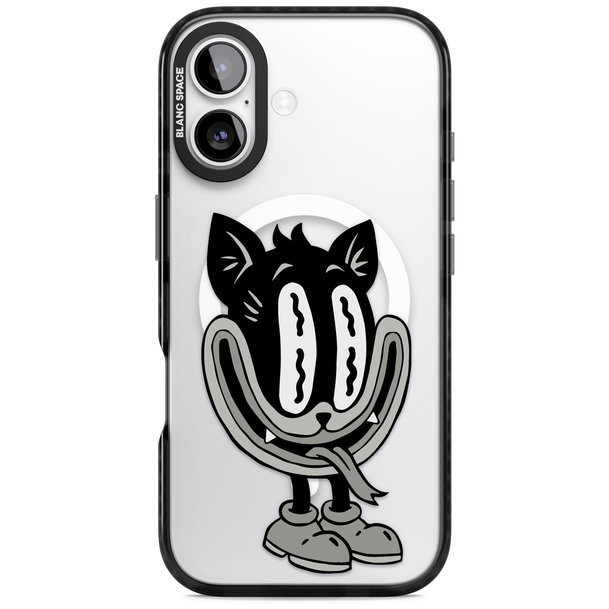 Faded Feline iPhone 17 Impact Pro Black Phone Case