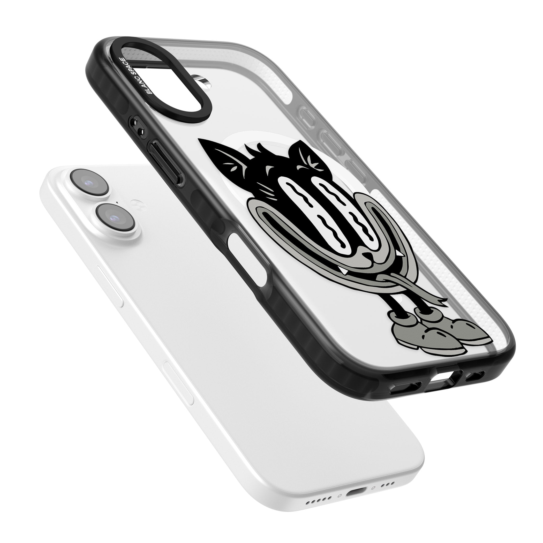 Faded Feline iPhone 17 Impact Pro Black Phone Case Colours