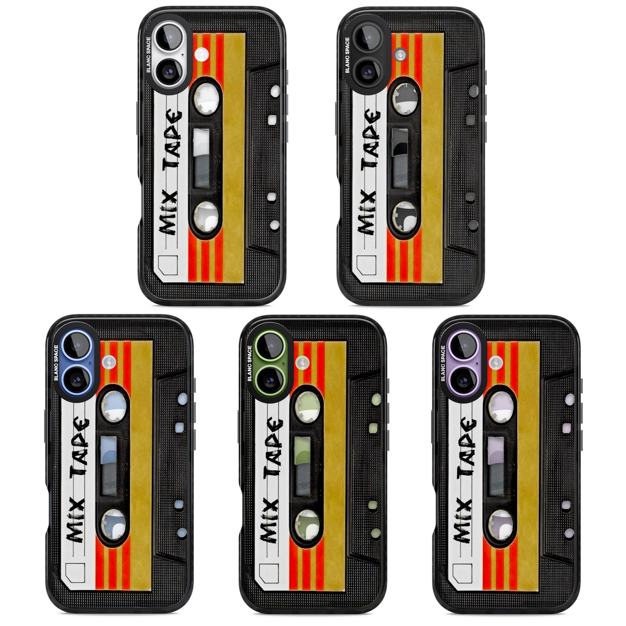 Retro Mix Tape iPhone 17 Impact Pro Black Phone Case APT Impact Protection