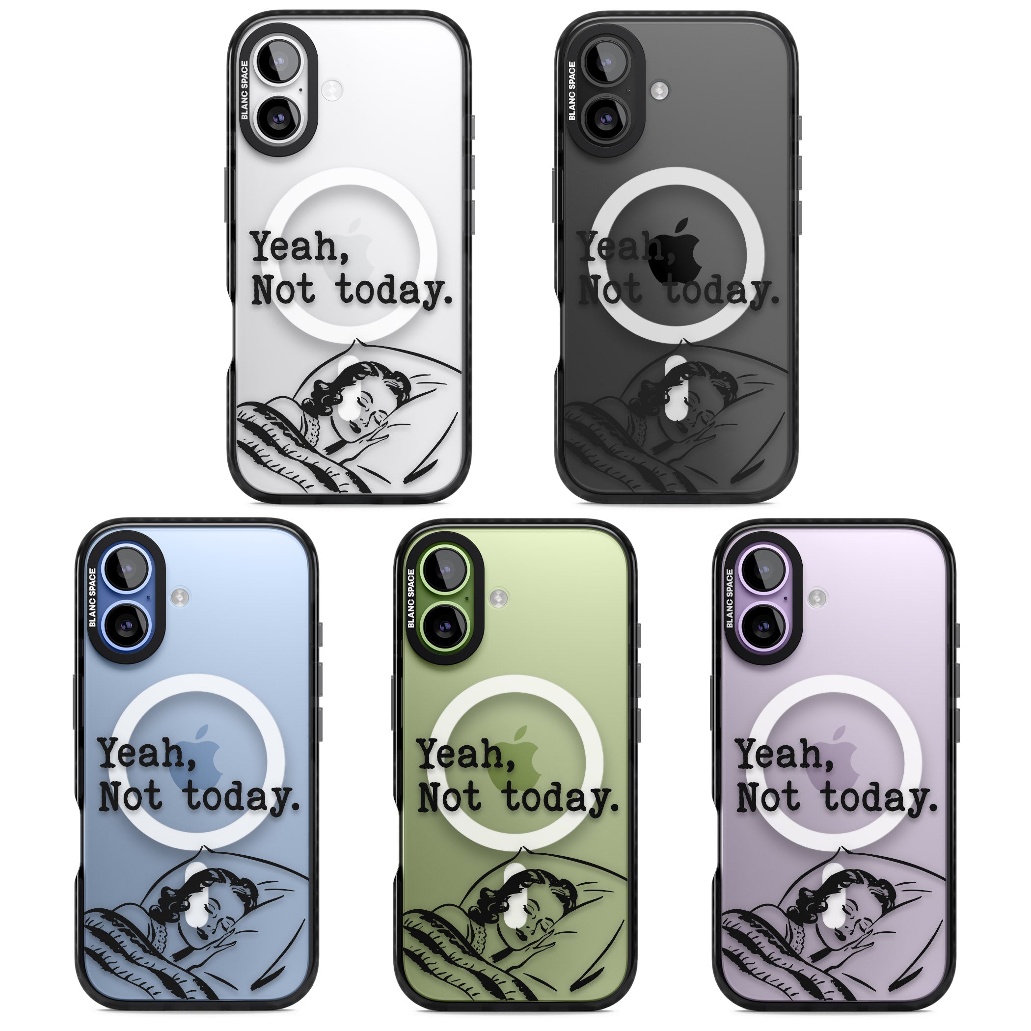 Yeah, Not Today iPhone 17 Impact Pro Black Phone Case APT Impact Protection