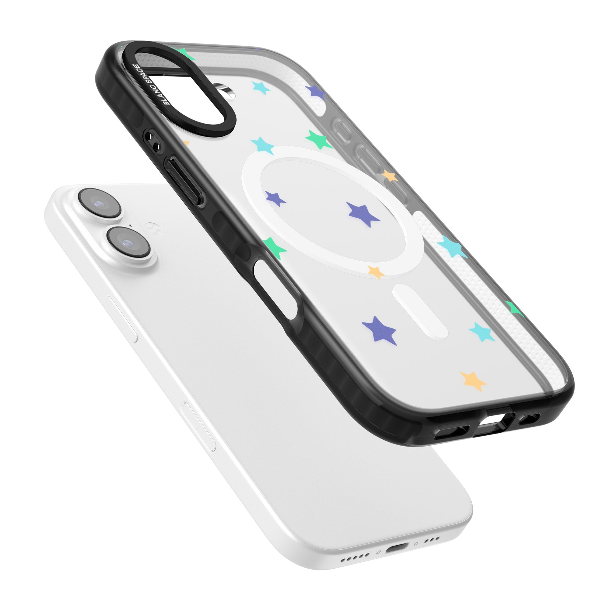 Pastel Star Pattern iPhone 17 Impact Pro Black Phone Case Colours