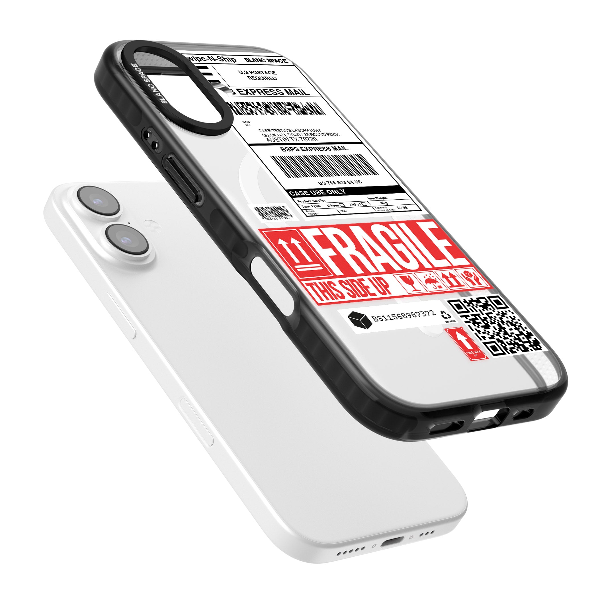 Shipping Label iPhone 17 Impact Pro Black Phone Case Colours