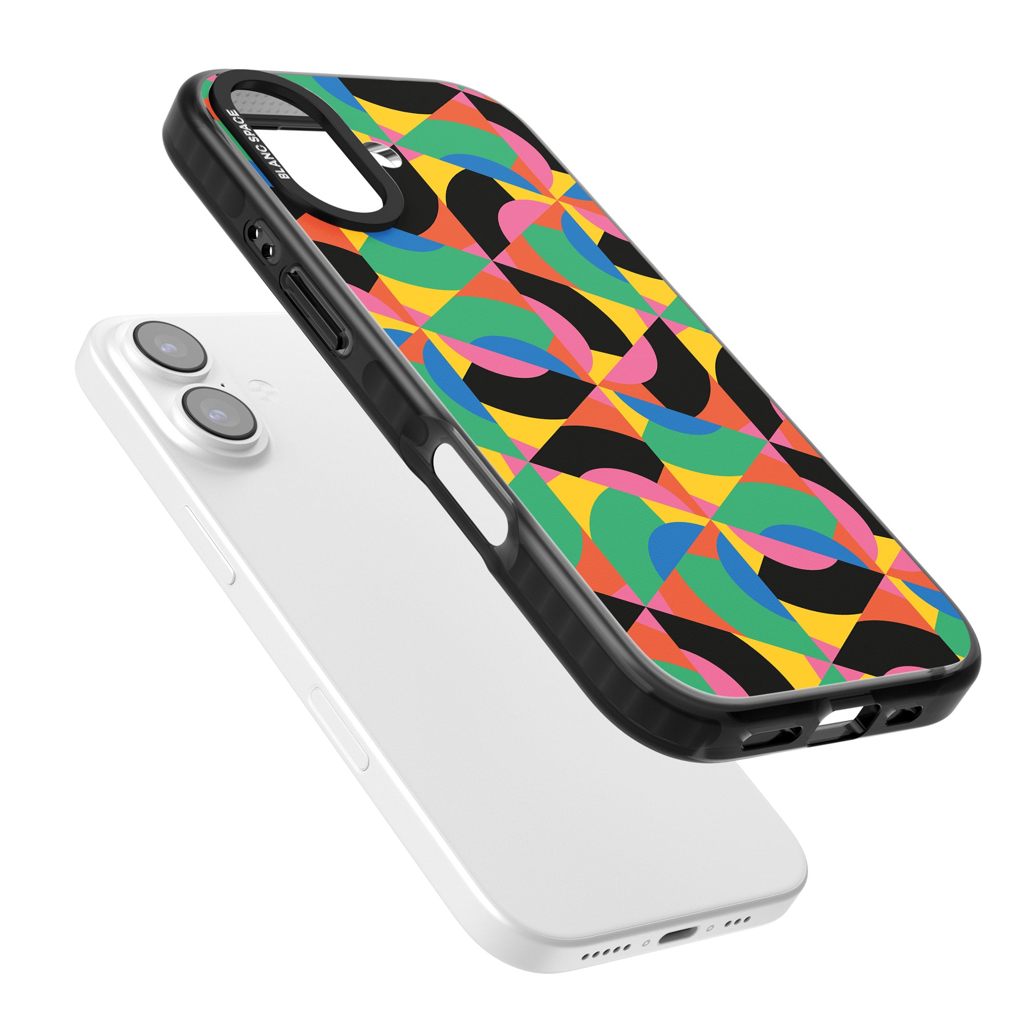 Abstract Carnival iPhone 17 Impact Pro Black Phone Case Colours