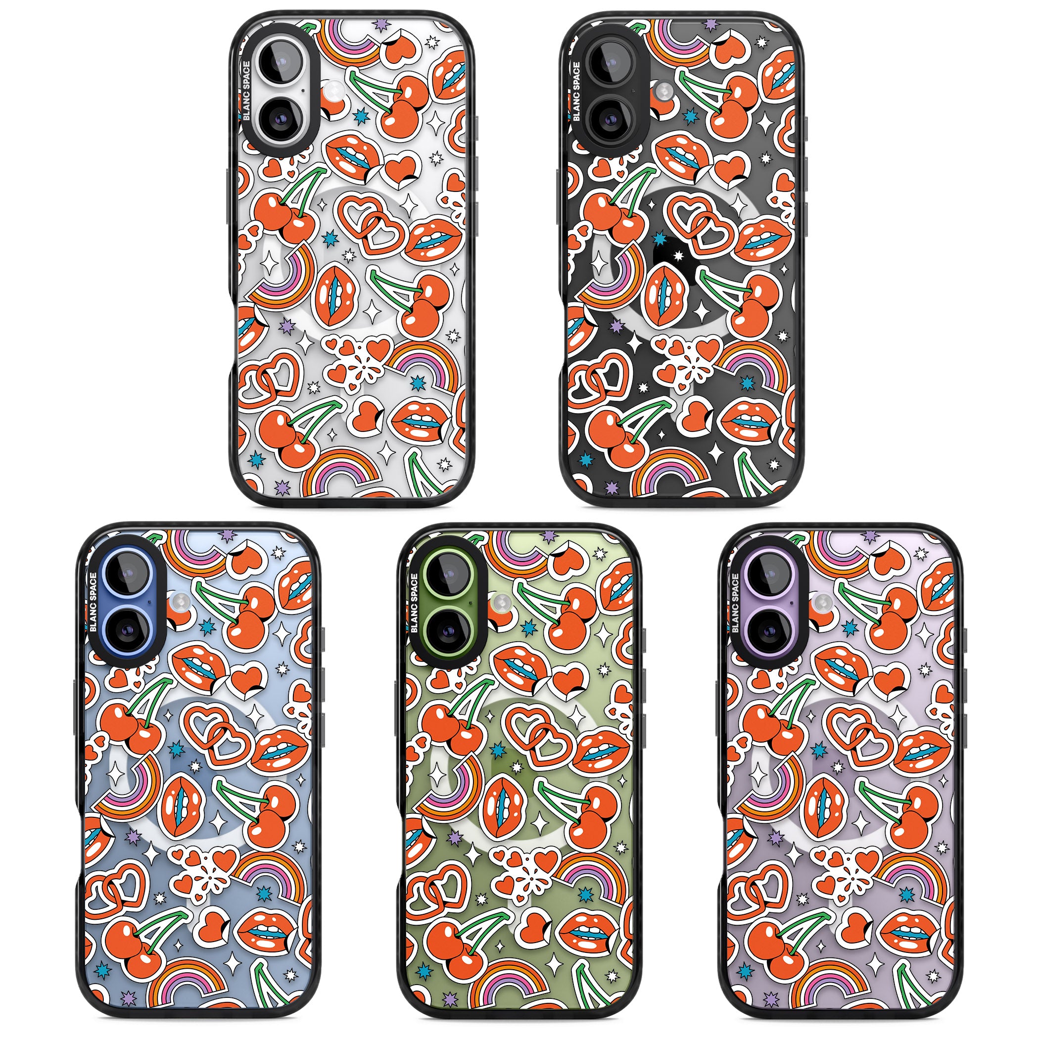 Red Sticker Pop iPhone 17 Impact Pro Black Phone Case APT Impact Protection