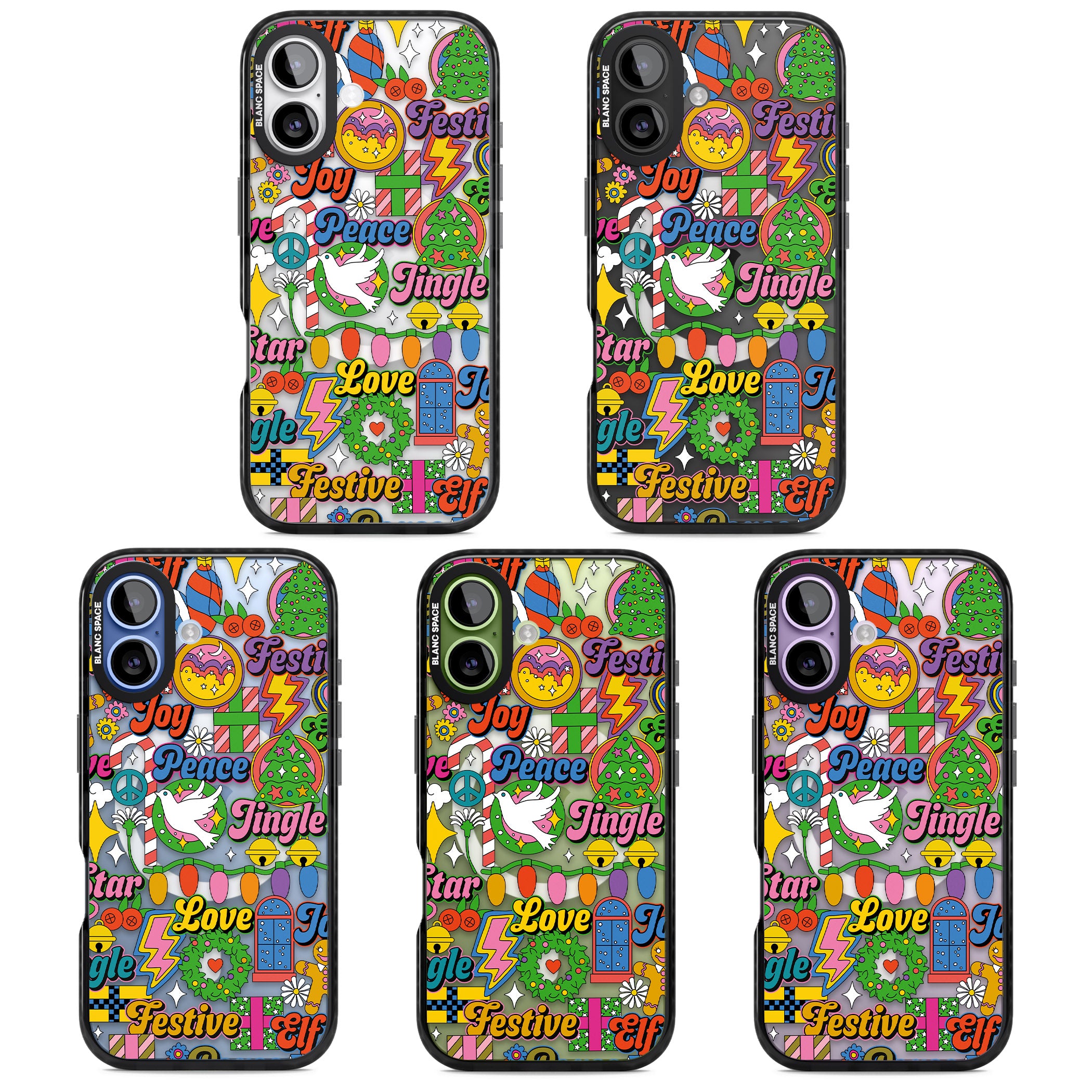 Peace & Festivities iPhone 17 Impact Pro Black Phone Case APT Impact Protection