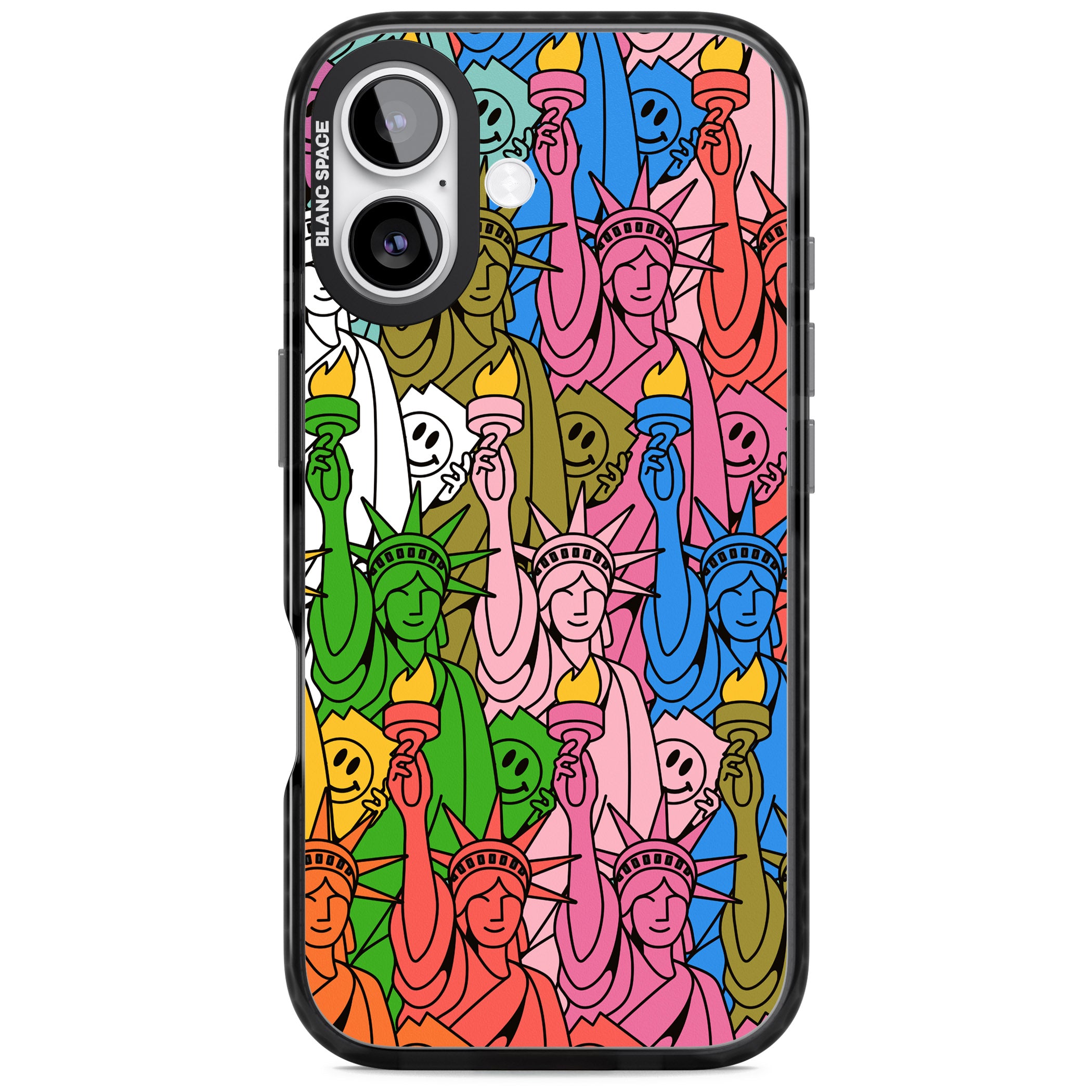 Multicolour Liberty Pattern iPhone 17 Impact Pro Black Phone Case