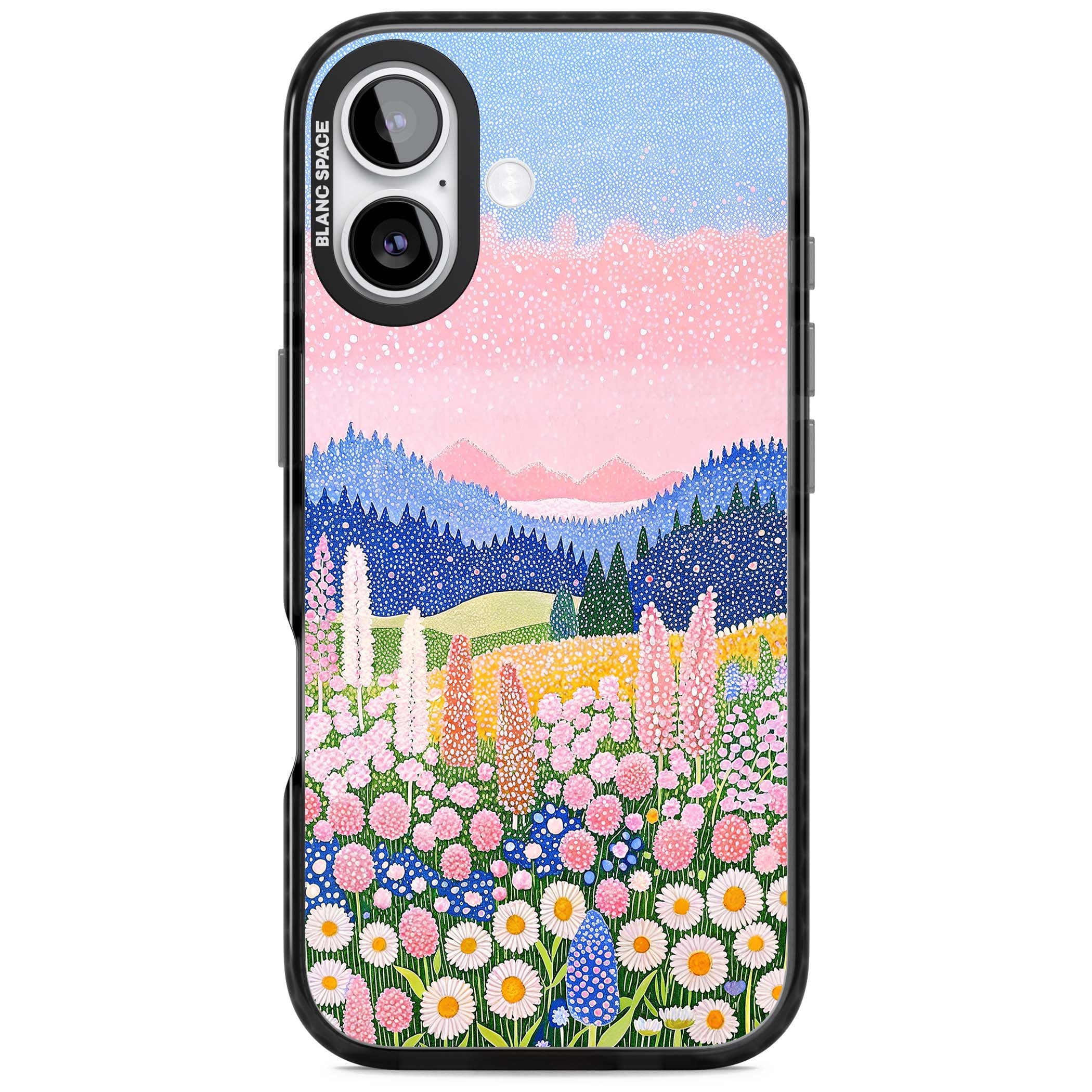 Valley Horizon cottagecore iPhone case | Black Impact Magsafe case for iPhone 17