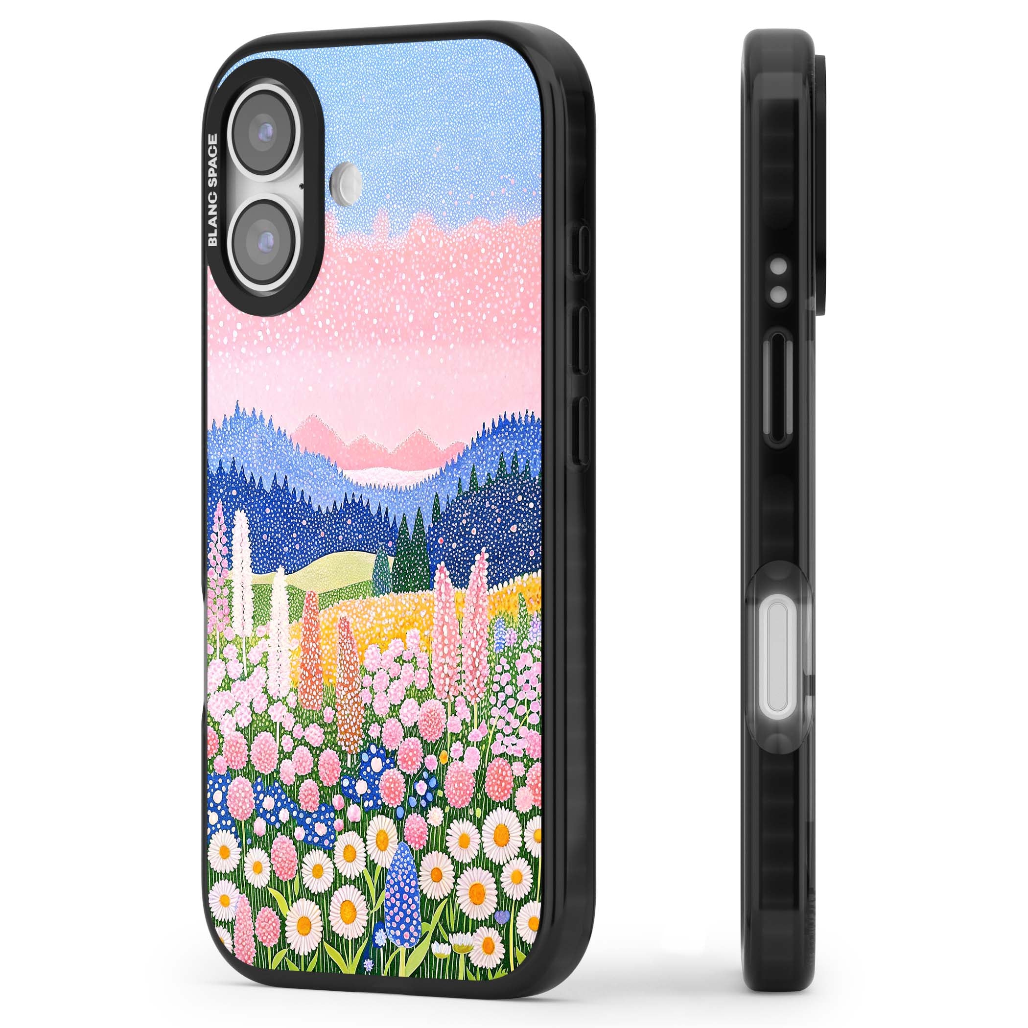 Valley Horizon cottagecore iPhone case | Black Impact Magsafe case for iPhone 17