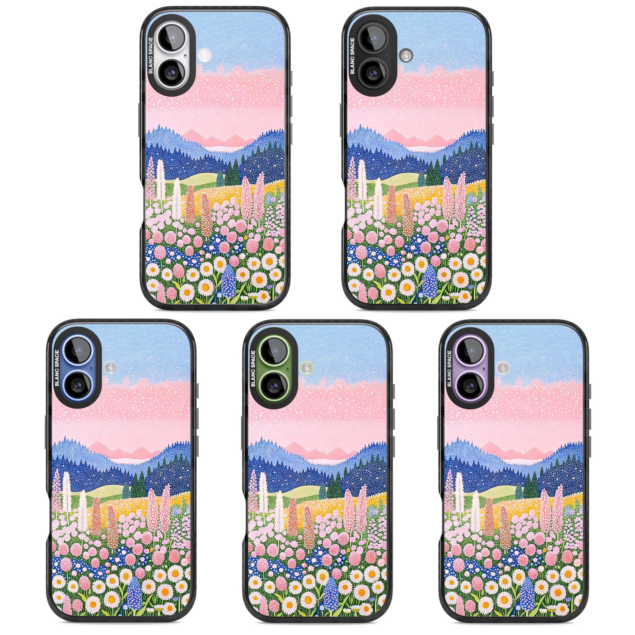 Valley Horizon cottagecore iPhone case | Black Impact Magsafe case for iPhone 17