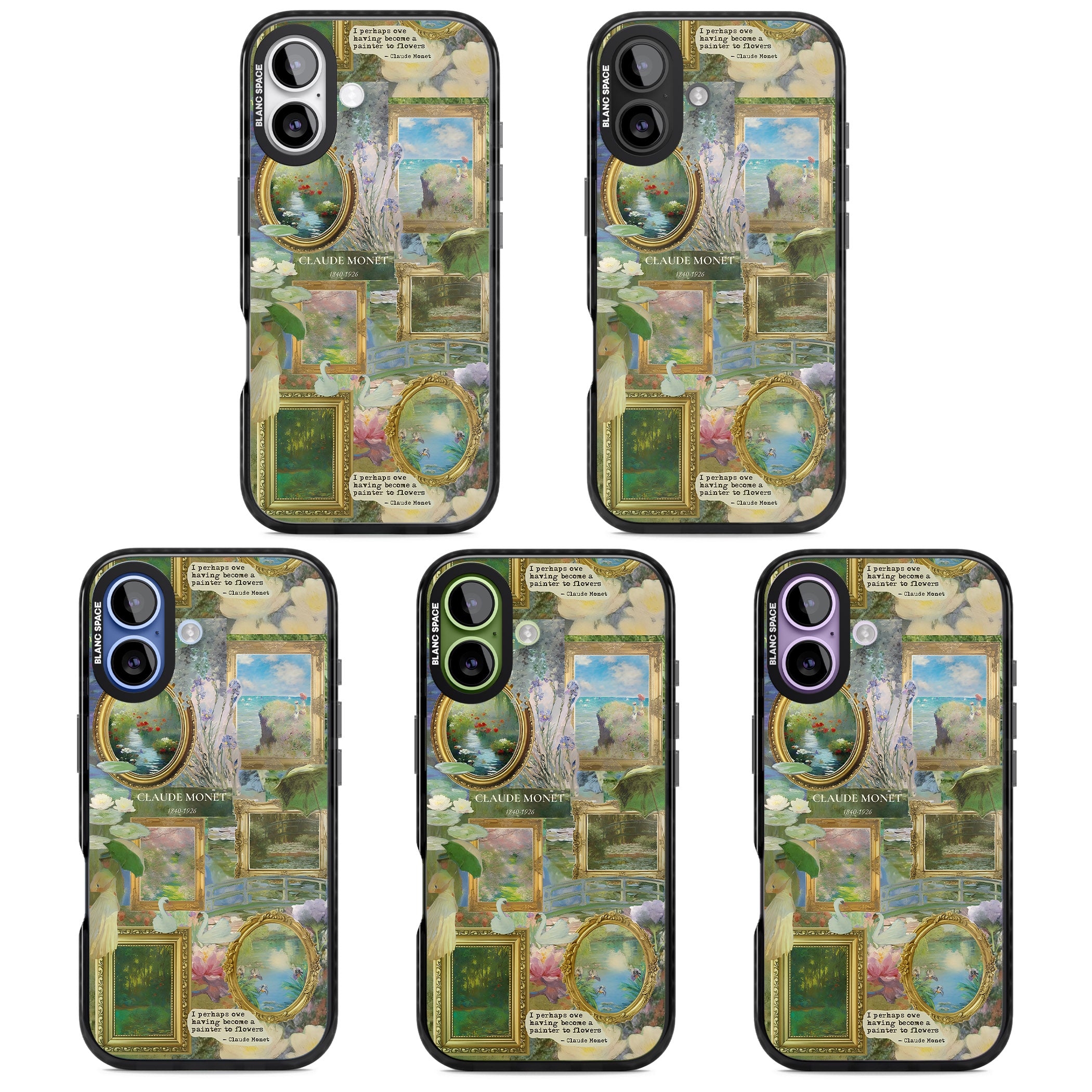 Vintage Floral Frames iPhone 17 Impact Pro Black Phone Case APT Impact Protection