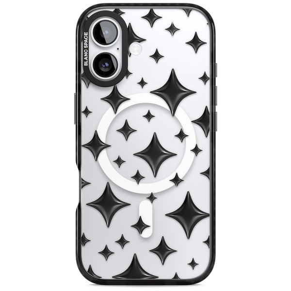 Black Puff Sparkle Pattern