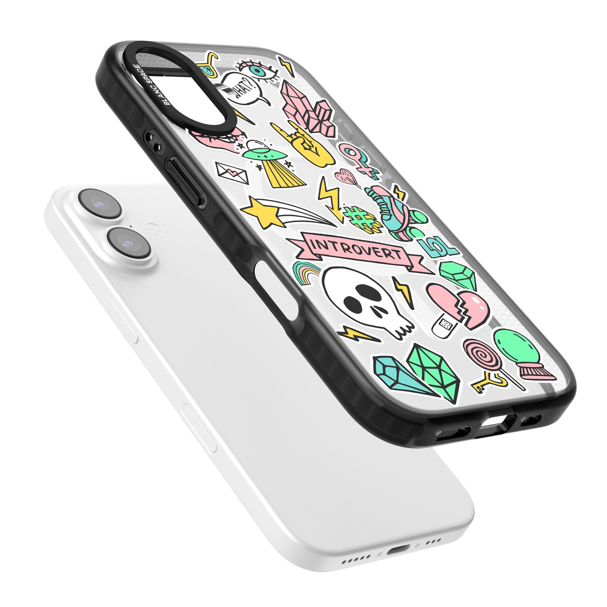Introvert Sticker iPhone 17 Impact Pro Black Phone Case Colours