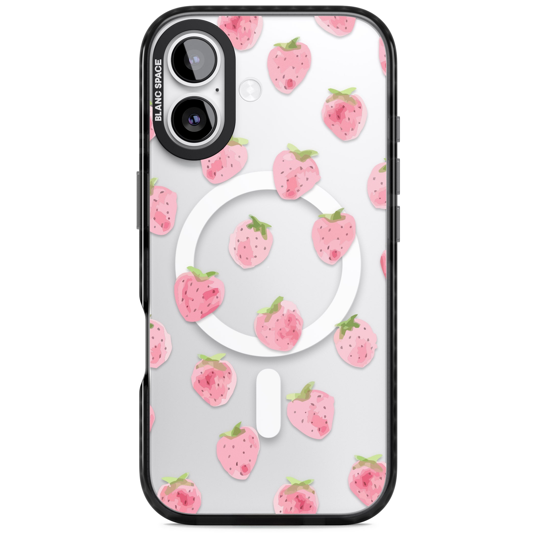 Classic Strawberry iPhone 17 Impact Pro Black Phone Case