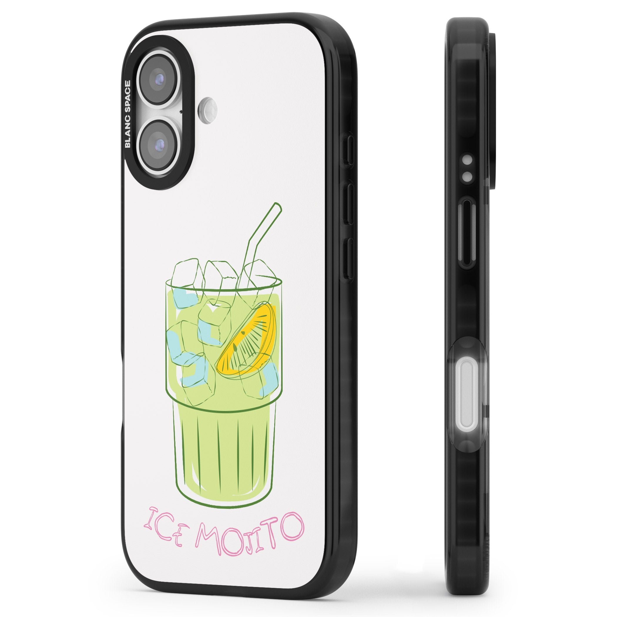 Ice Mojito iPhone 17 Impact Pro Black Phone Case Side Profile