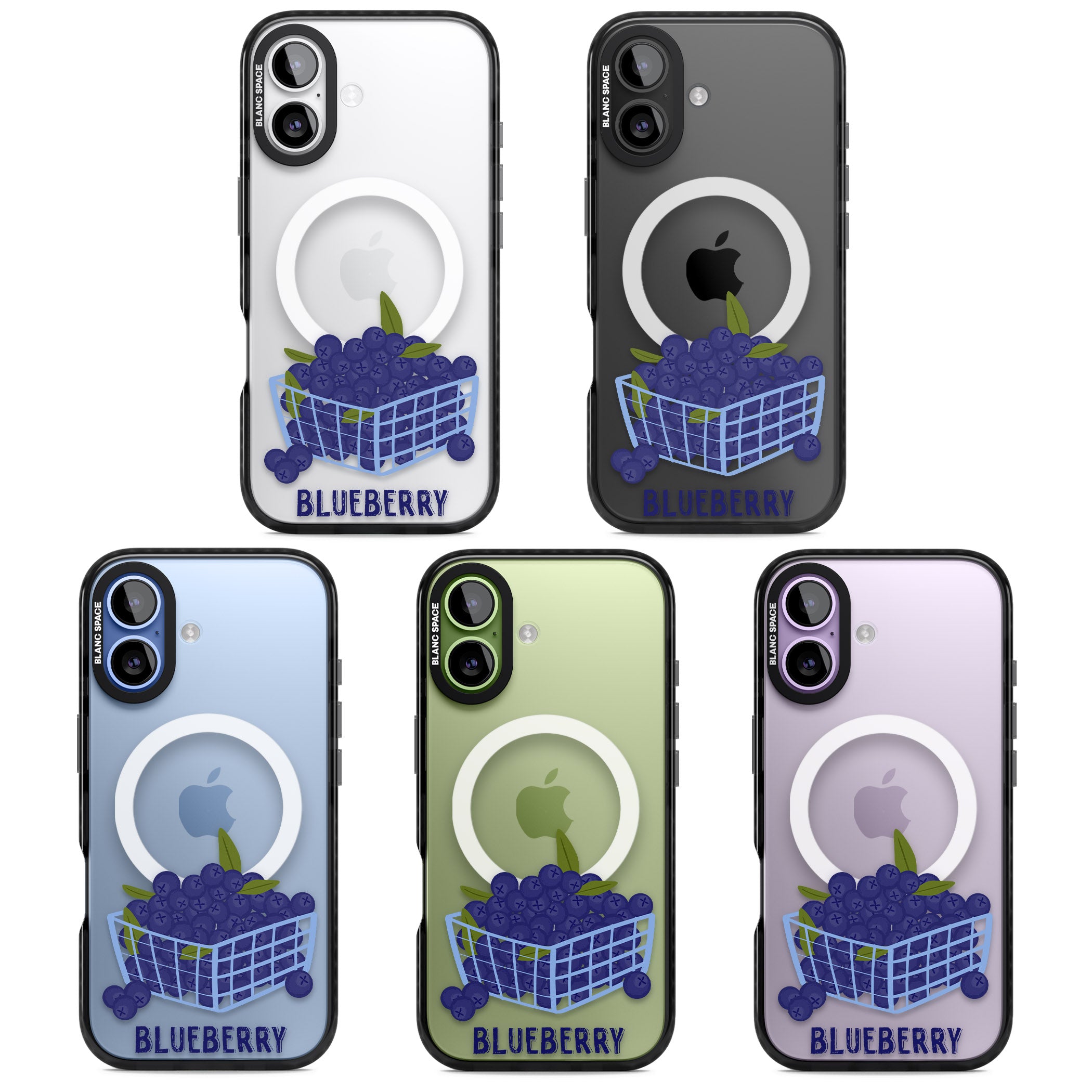 Blueberry Basket iPhone 17 Impact Pro Black Phone Case APT Impact Protection