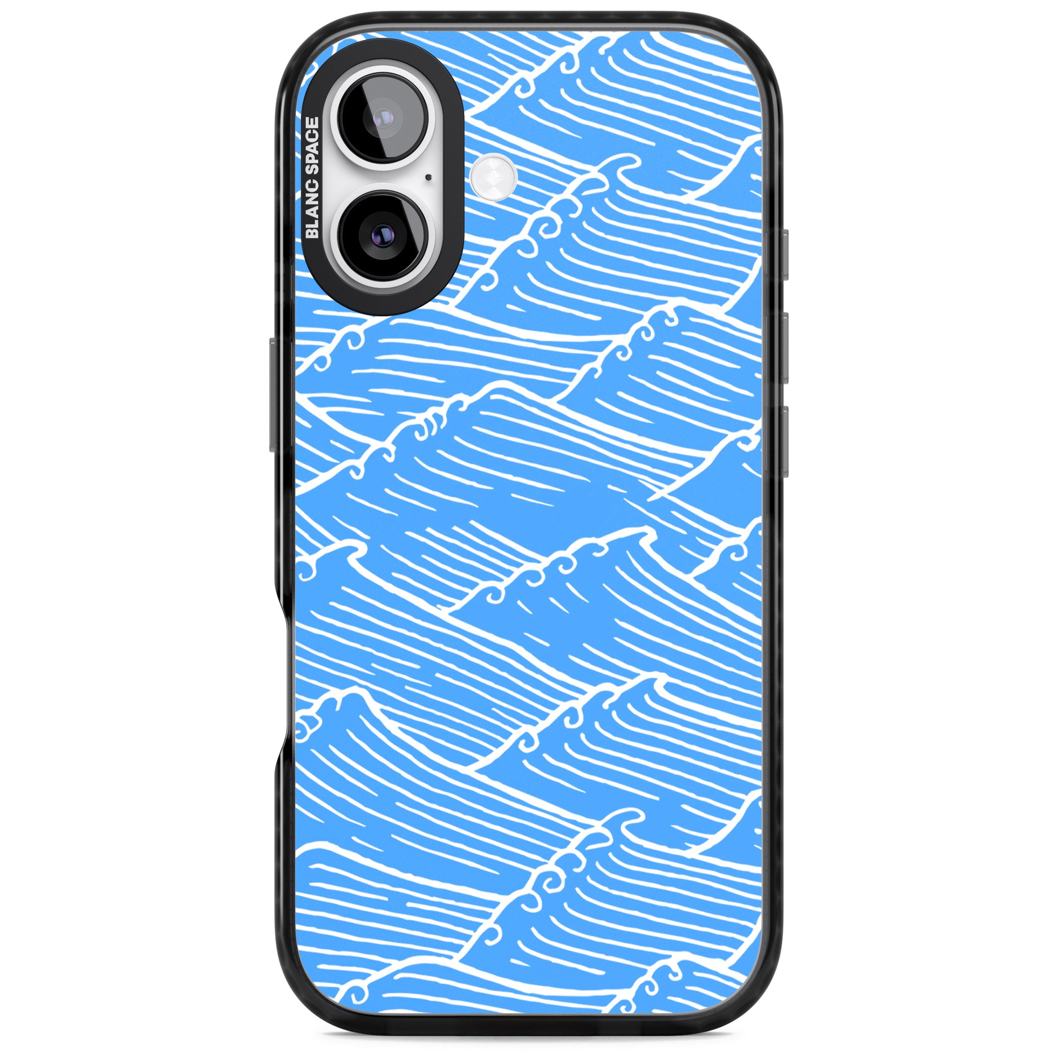 Waves Pattern iPhone 17 Impact Pro Black Phone Case