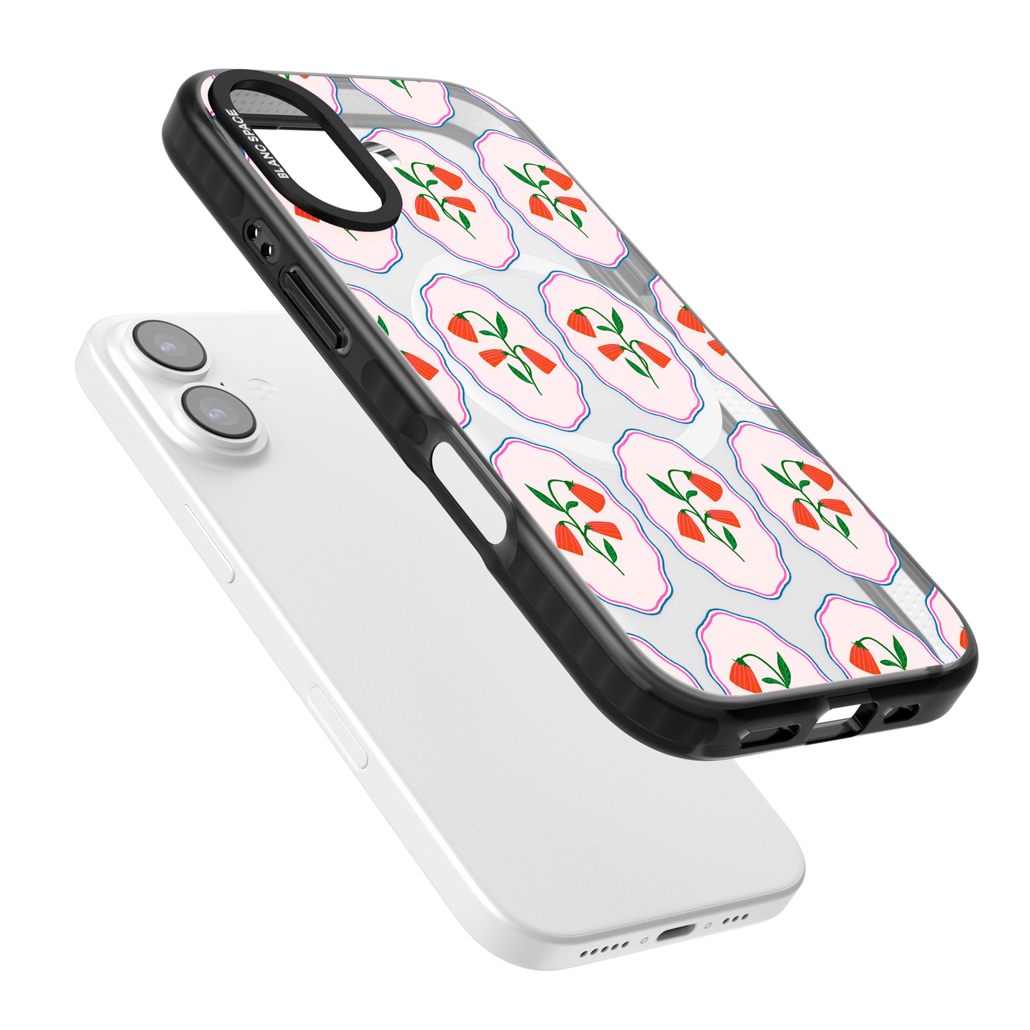 Rose Stamps iPhone 17 Impact Pro Black Phone Case Colours