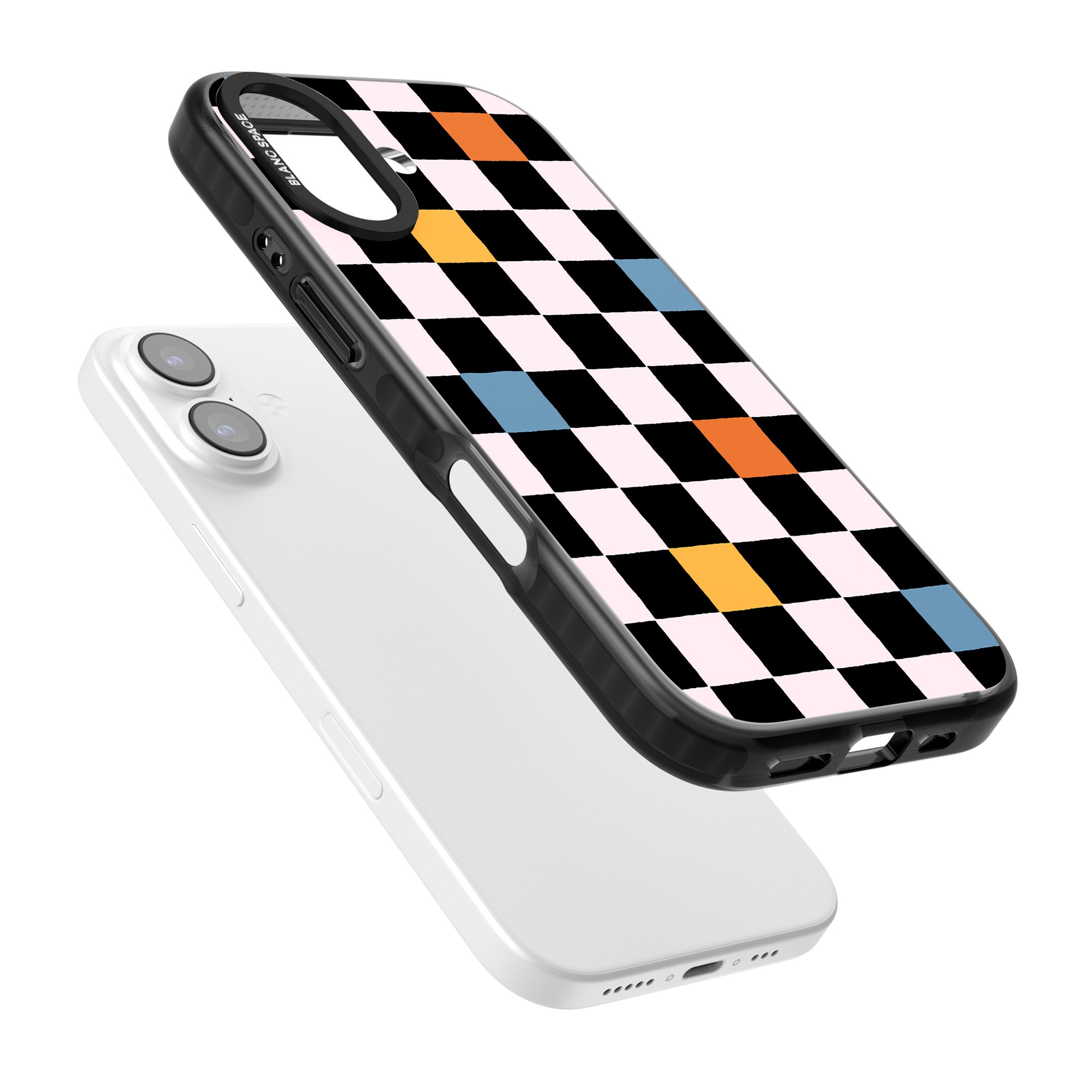 Vibrant Retro Checkered iPhone 17 Impact Pro Black Phone Case Colours