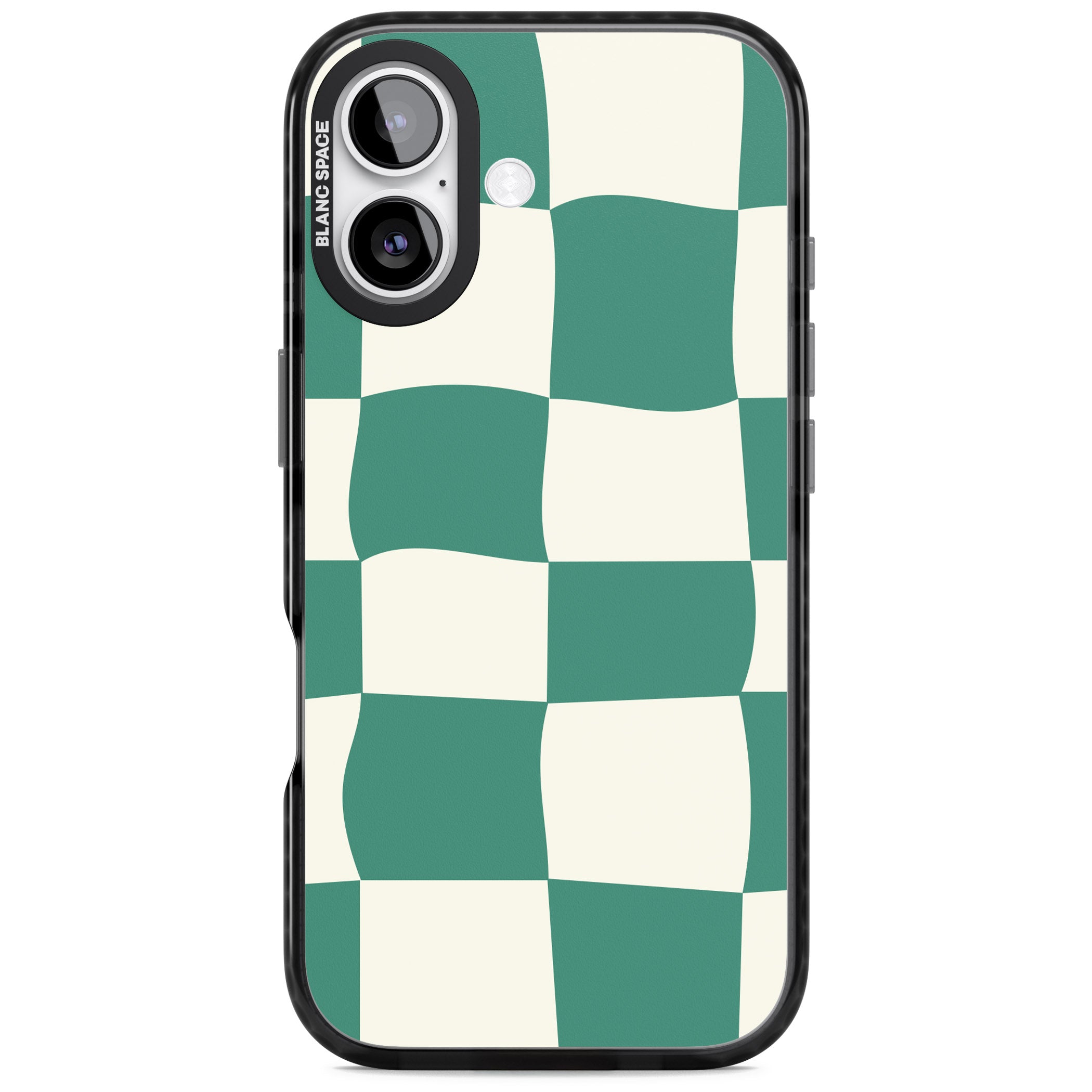 Green & Cream Wavy Check