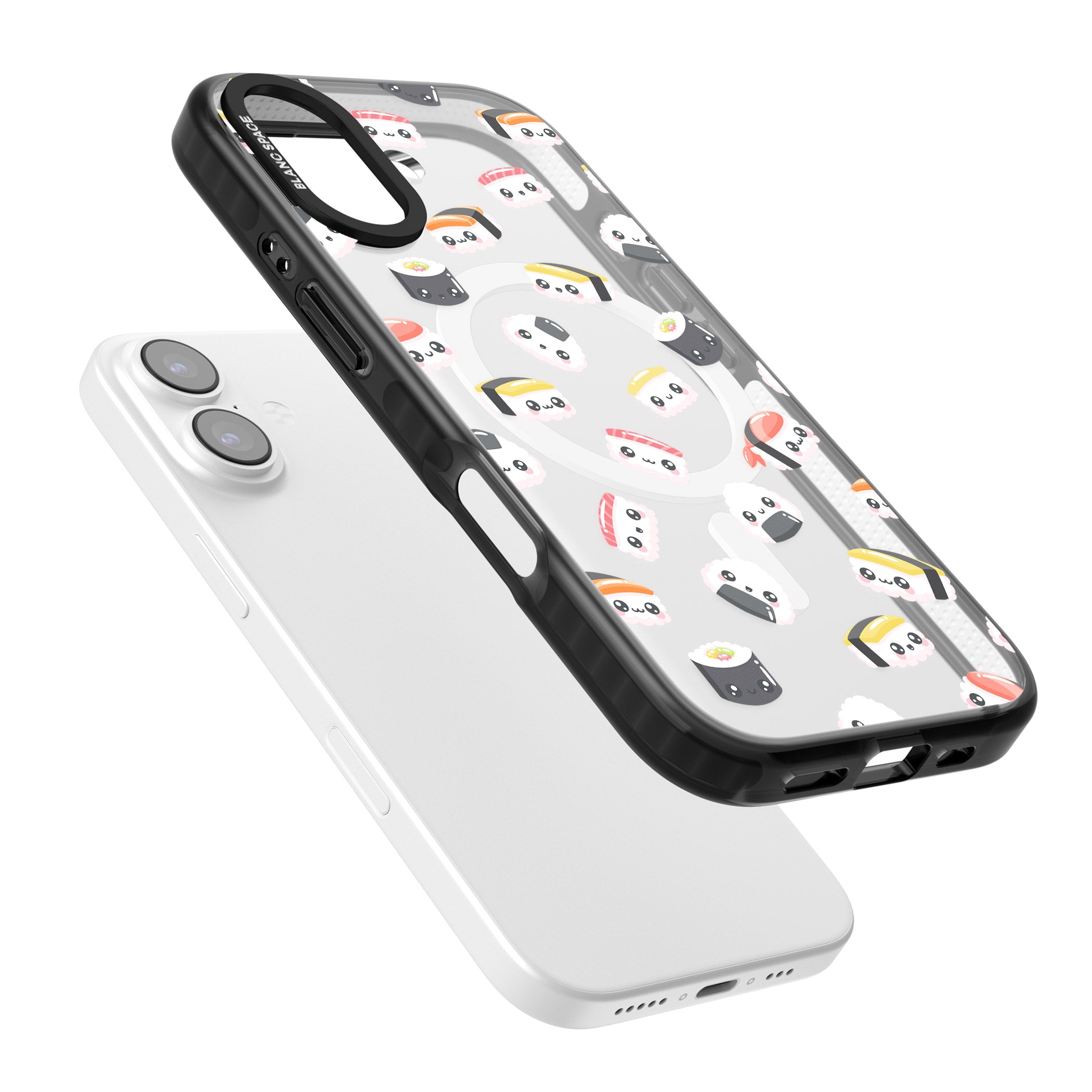 Kawaii Sushi iPhone 17 Impact Pro Black Phone Case Colours
