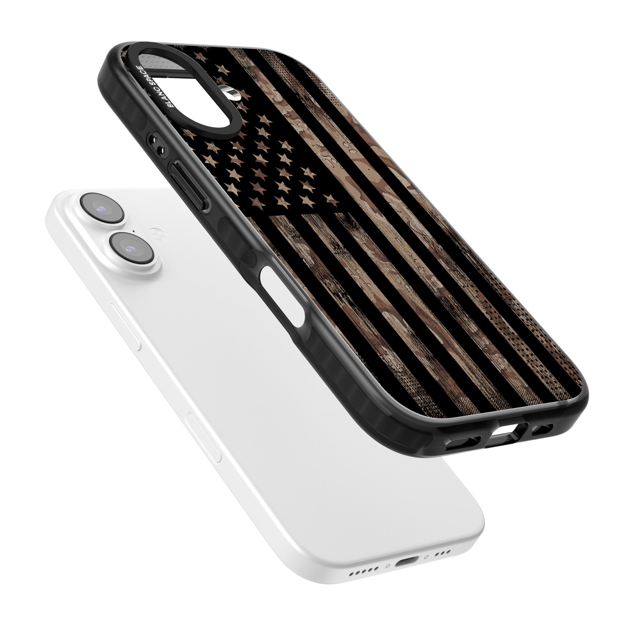 American Flag Camo iPhone 17 Impact Pro Black Phone Case Colours