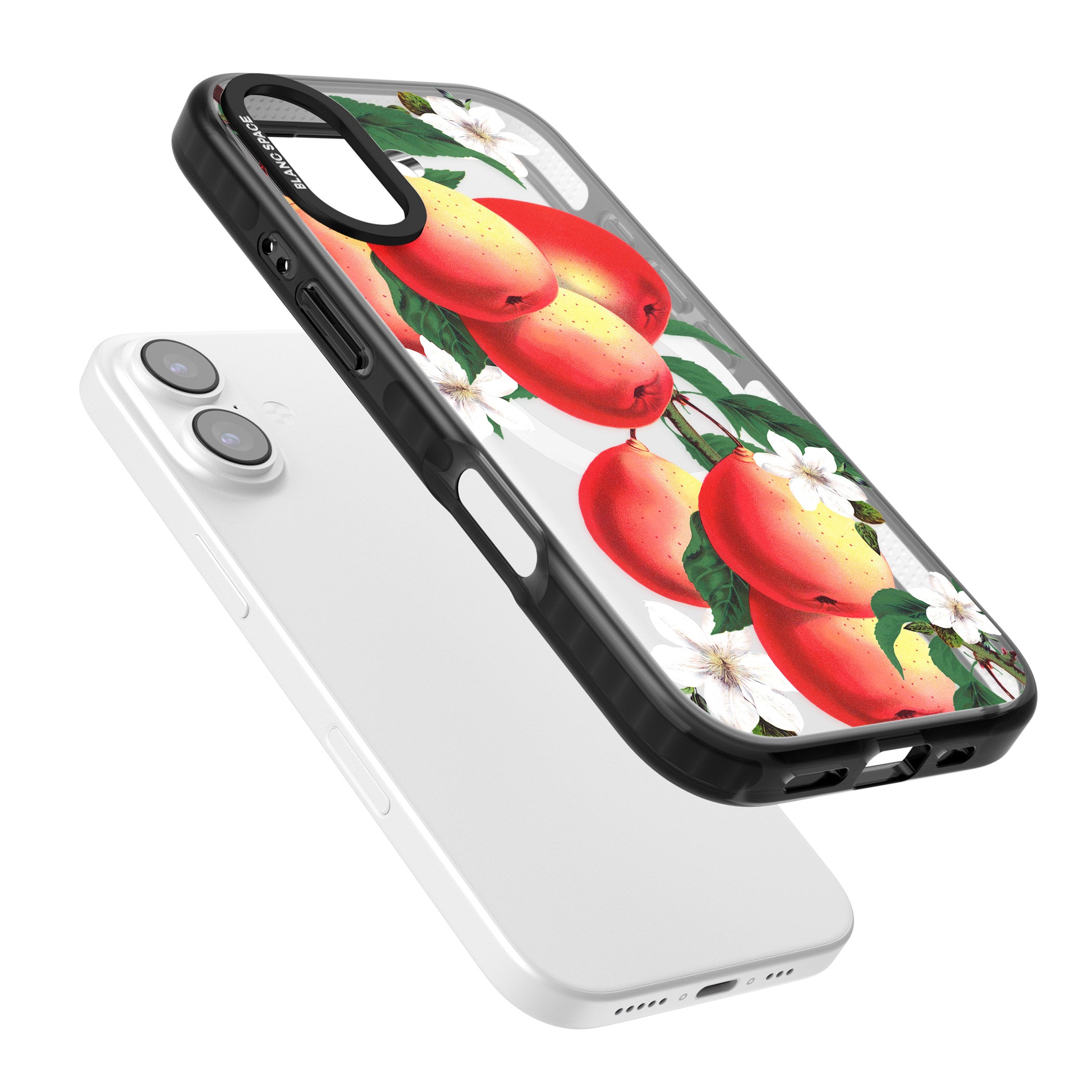 Vintage Painted Peaches iPhone 17 Impact Pro Black Phone Case Colours