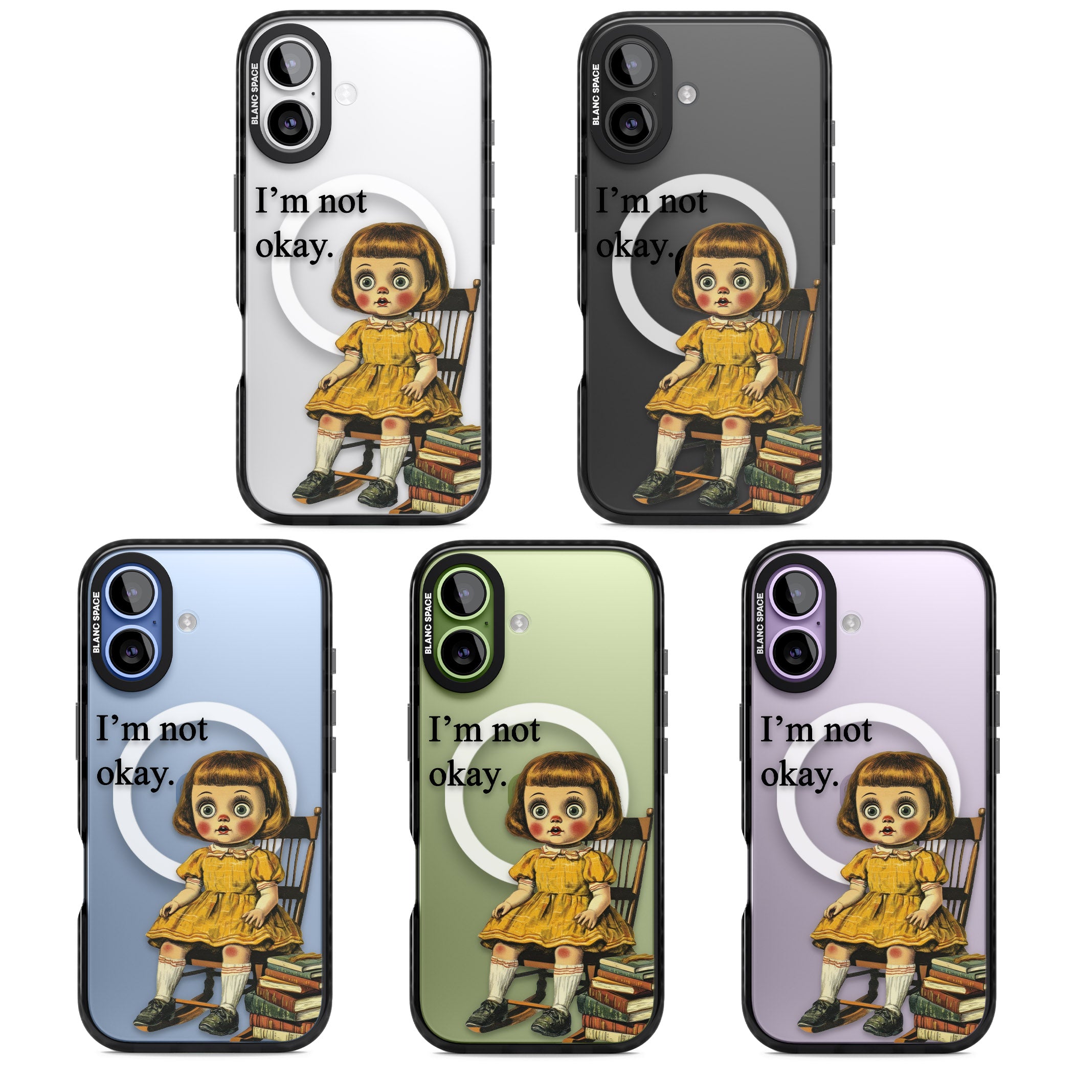 Im Not Okay iPhone 17 Impact Pro Black Phone Case APT Impact Protection