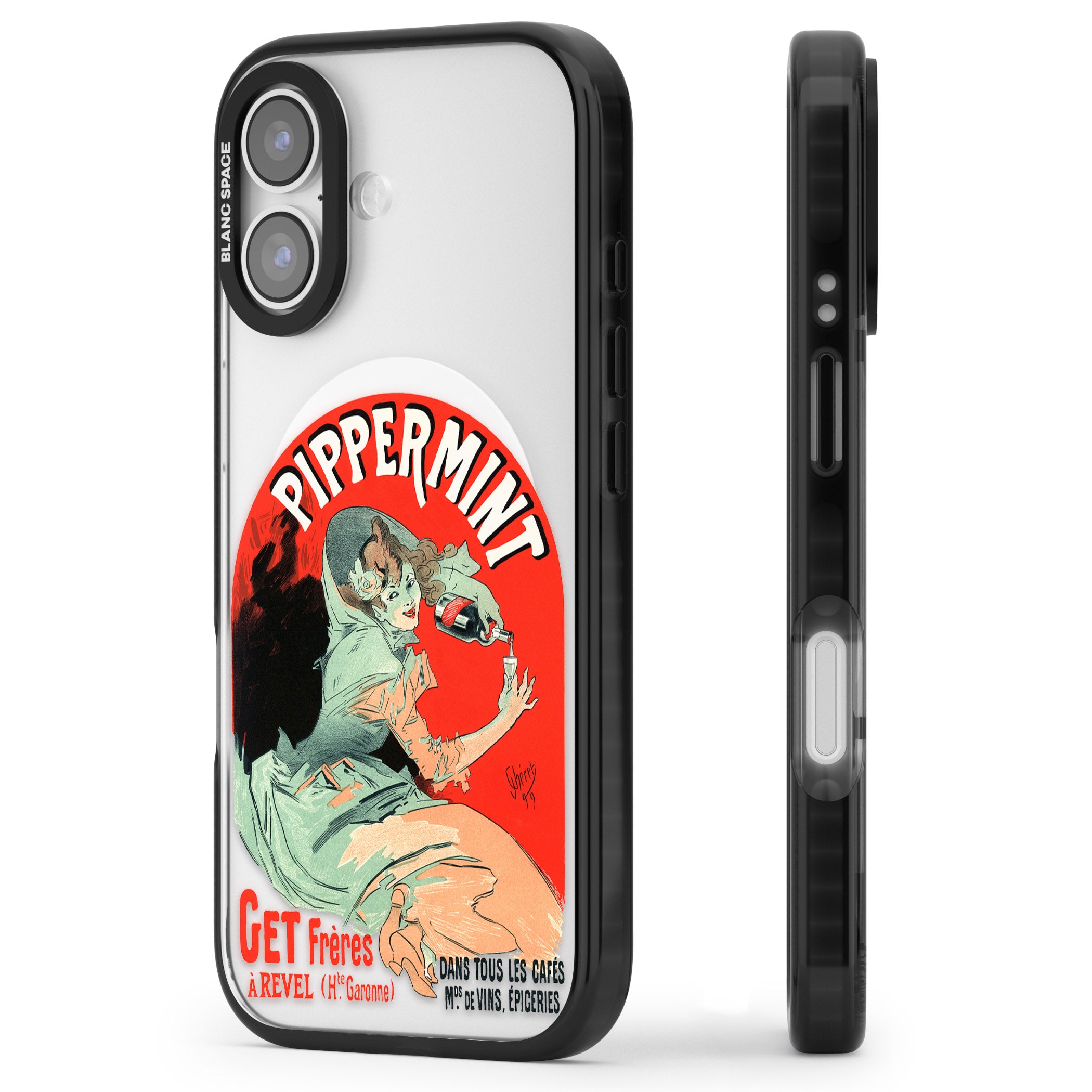 Pippermint Poster iPhone 17 Impact Pro Black Phone Case Side Profile