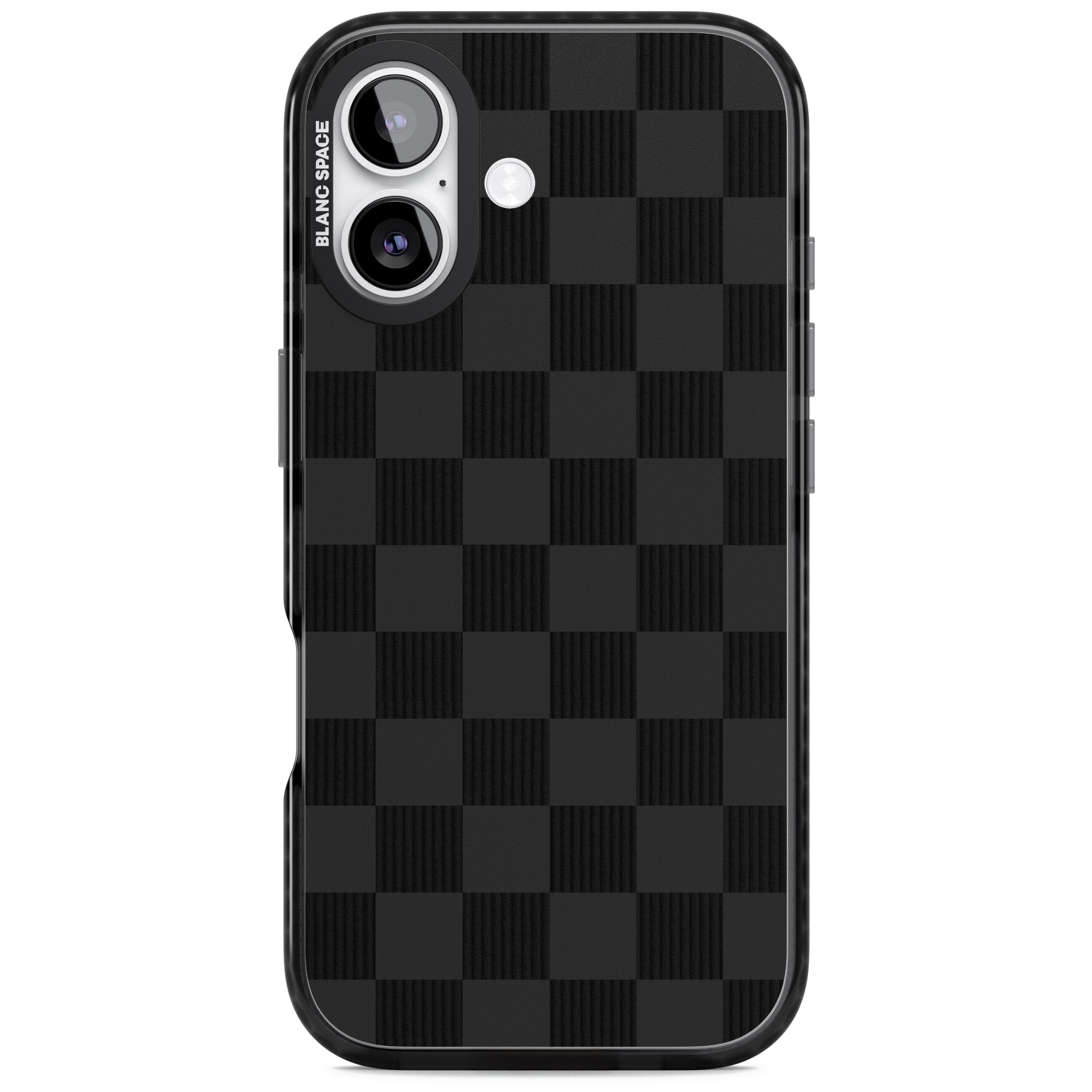 Black Checkered iPhone 17 Impact Black Phone Case