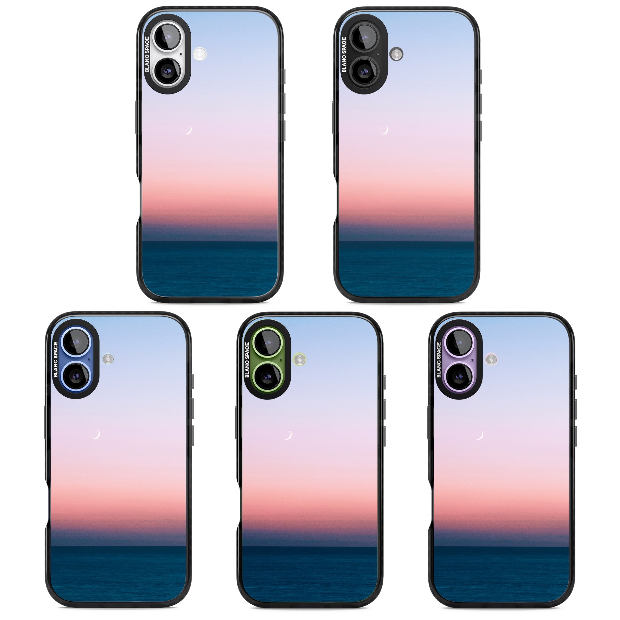Pastel Ocean Sunset iPhone 17 Impact Black Phone Case APT Impact Protection