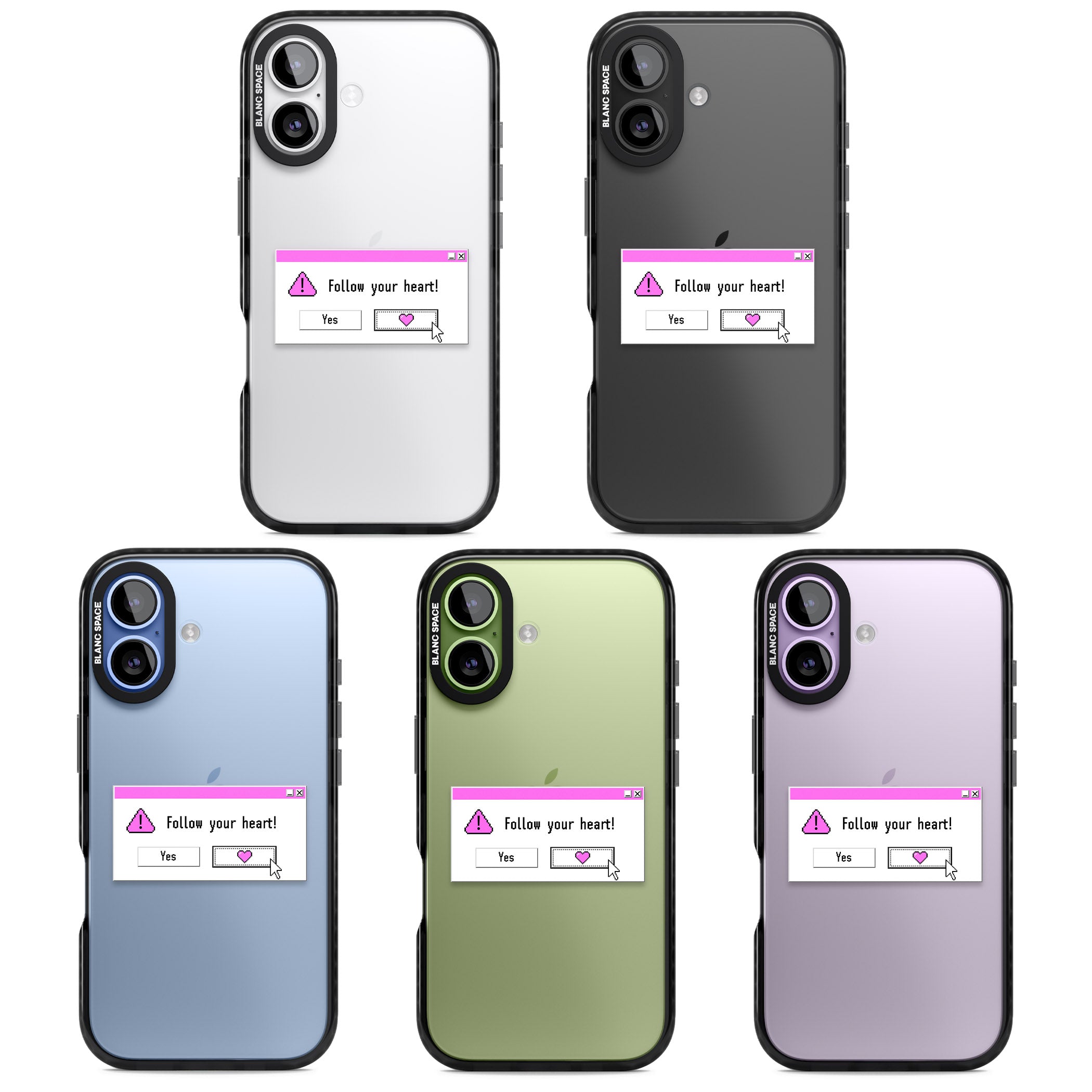 Follow Your Heart.Exe iPhone 17 Impact Black Phone Case APT Impact Protection