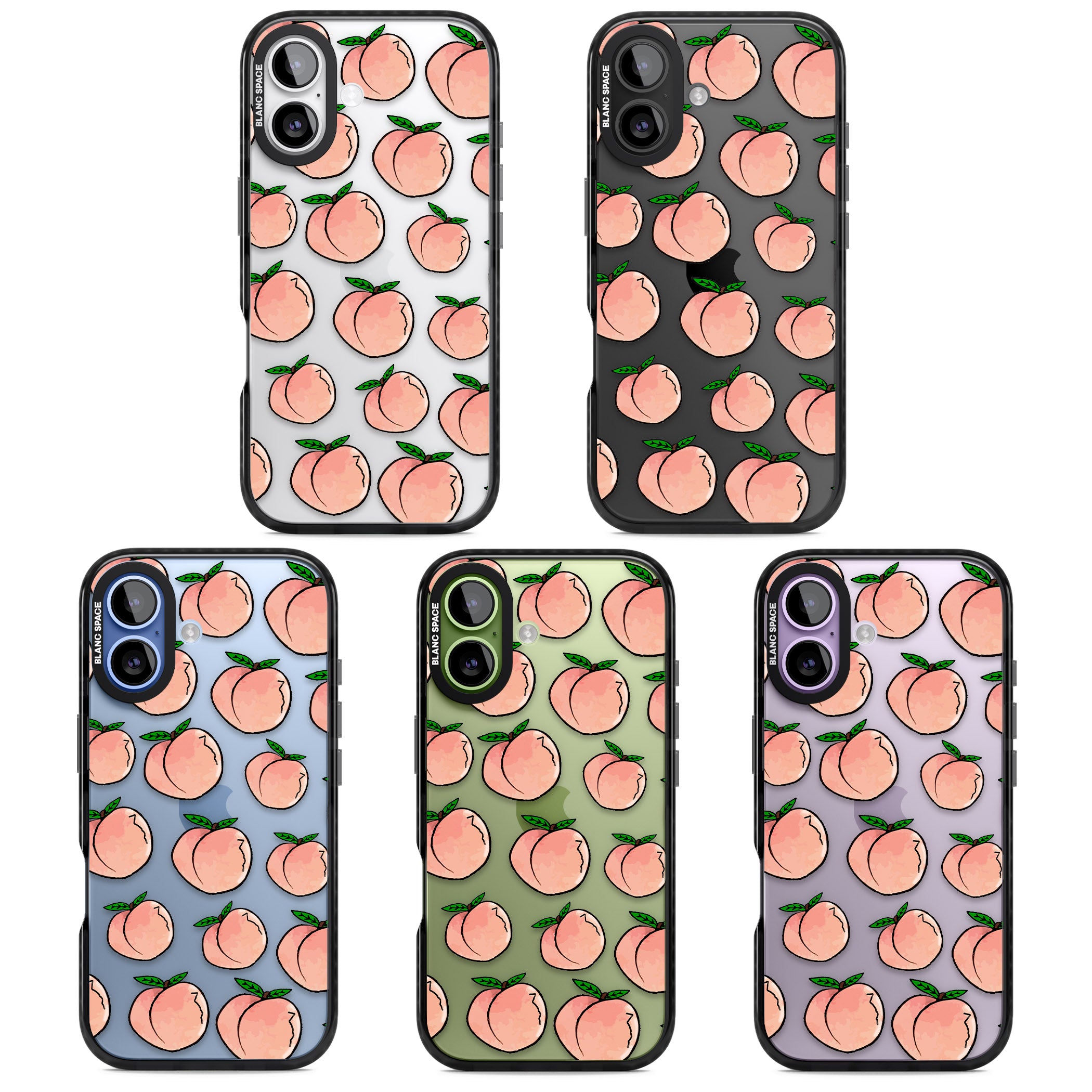 Peachy Picnic iPhone 17 Impact Black Phone Case APT Impact Protection