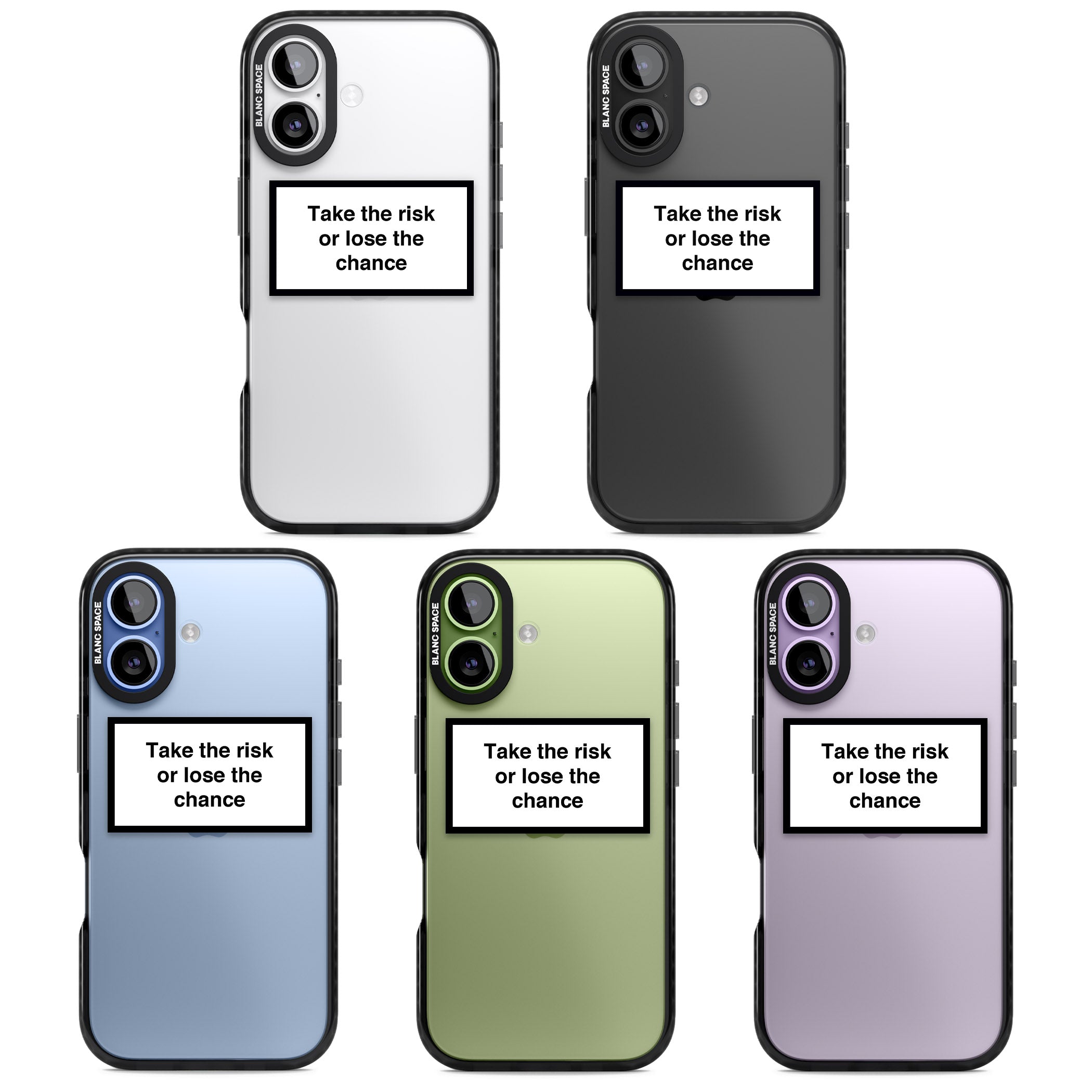 Take The Risk Or Lose The Chance iPhone 17 Impact Black Phone Case APT Impact Protection