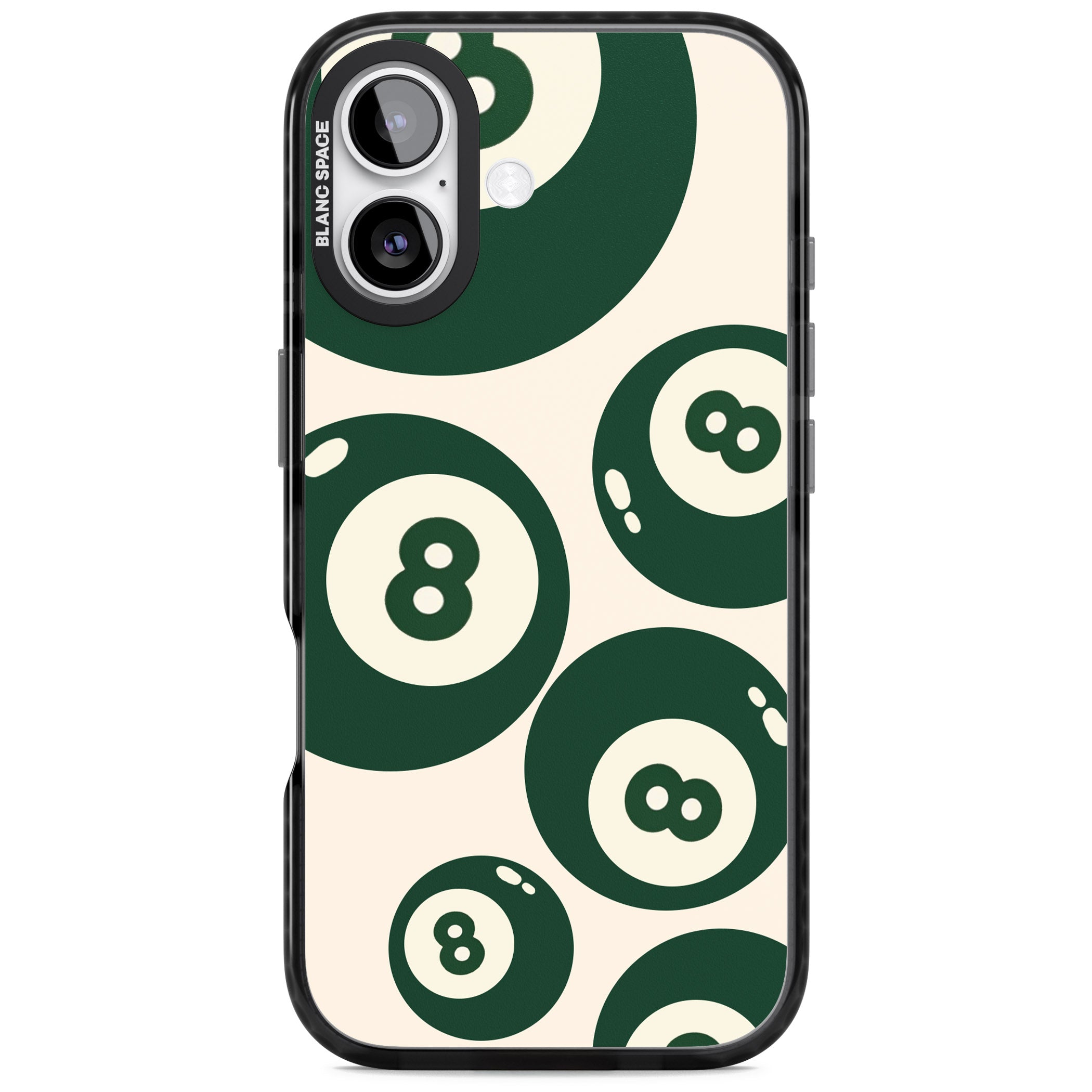 Green Eight Balls iPhone 17 Impact Black Phone Case