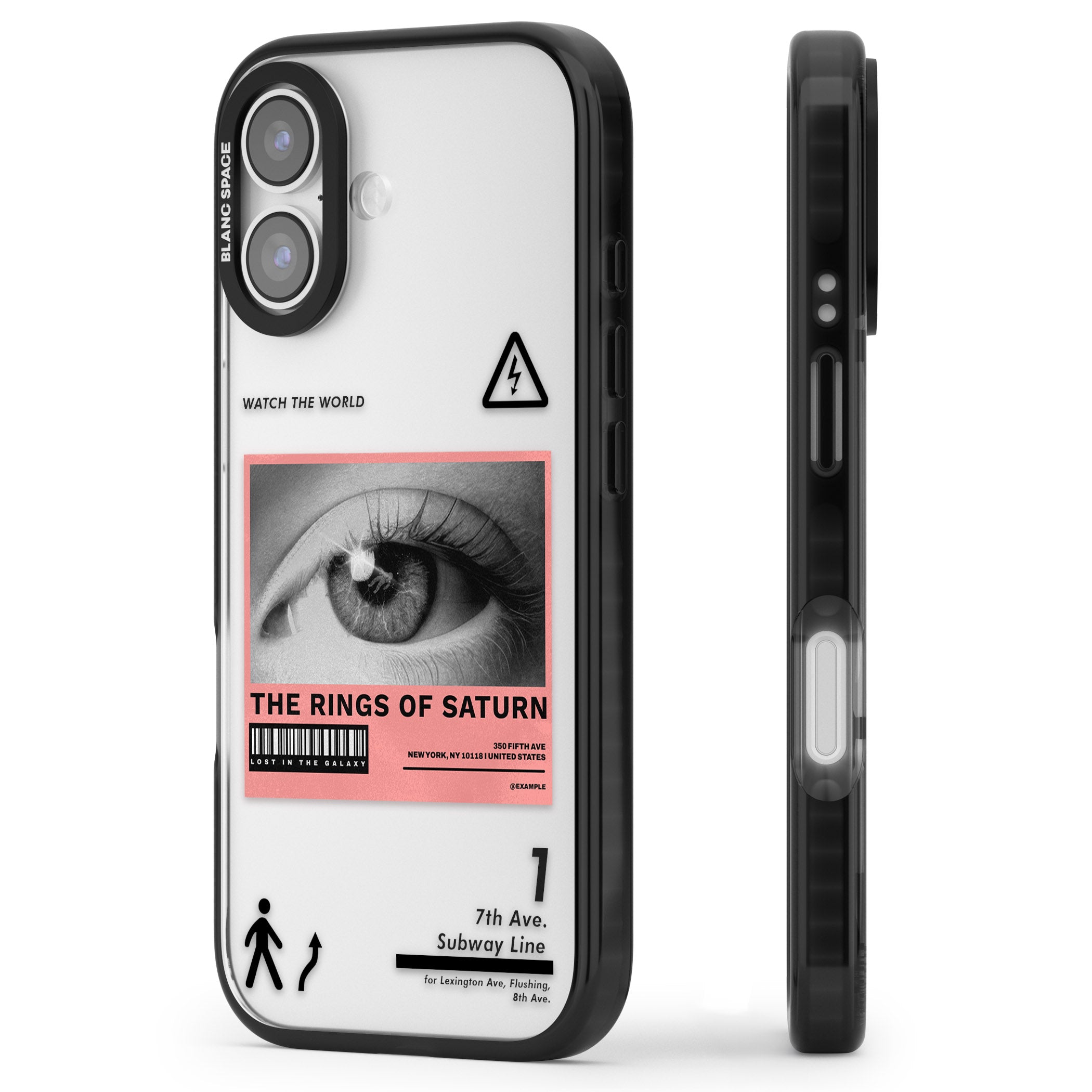 Watch The World iPhone 17 Impact Black Phone Case Side Profile
