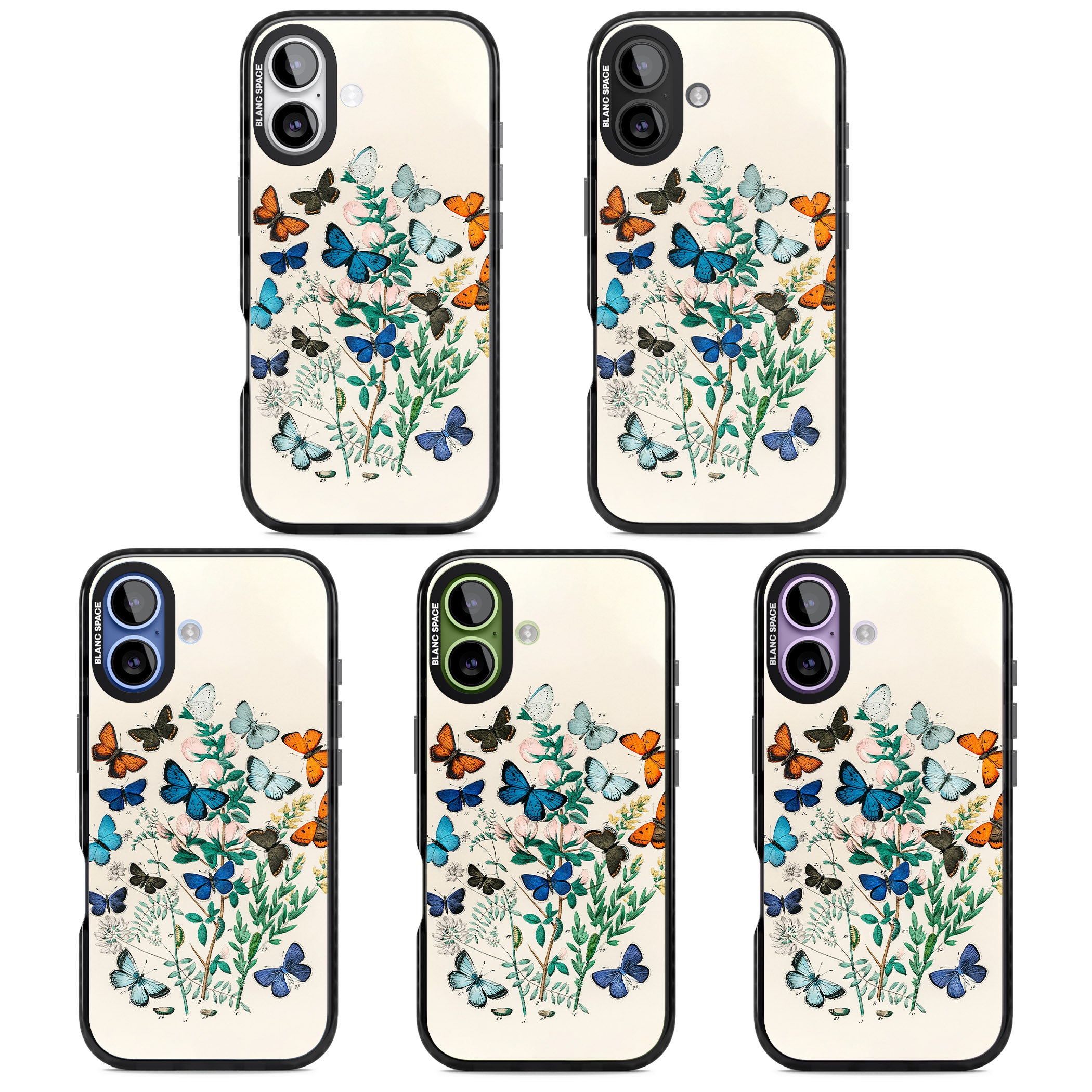 European Butterflies iPhone 17 Impact Black Phone Case APT Impact Protection