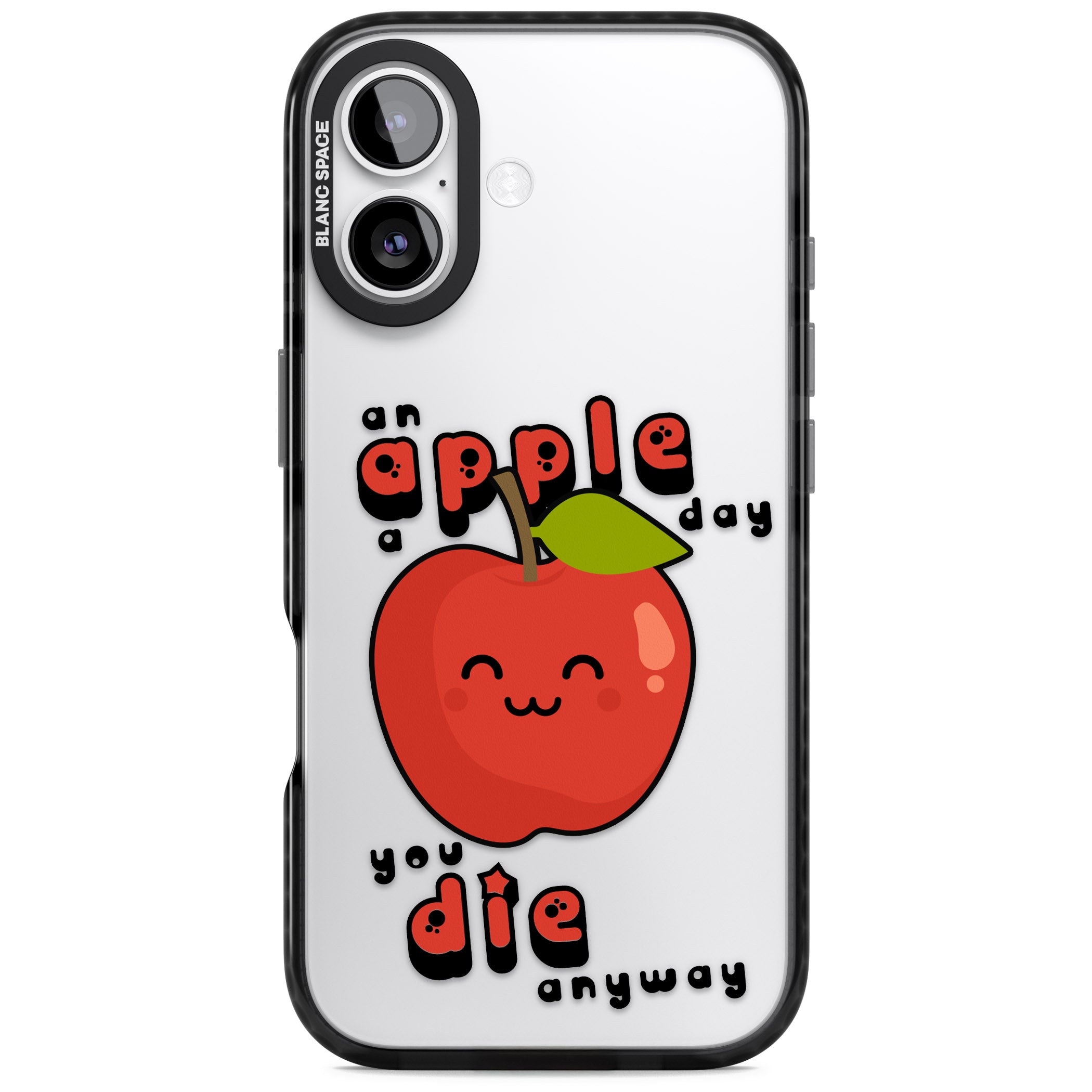 An Apple A Day iPhone 17 Impact Black Phone Case