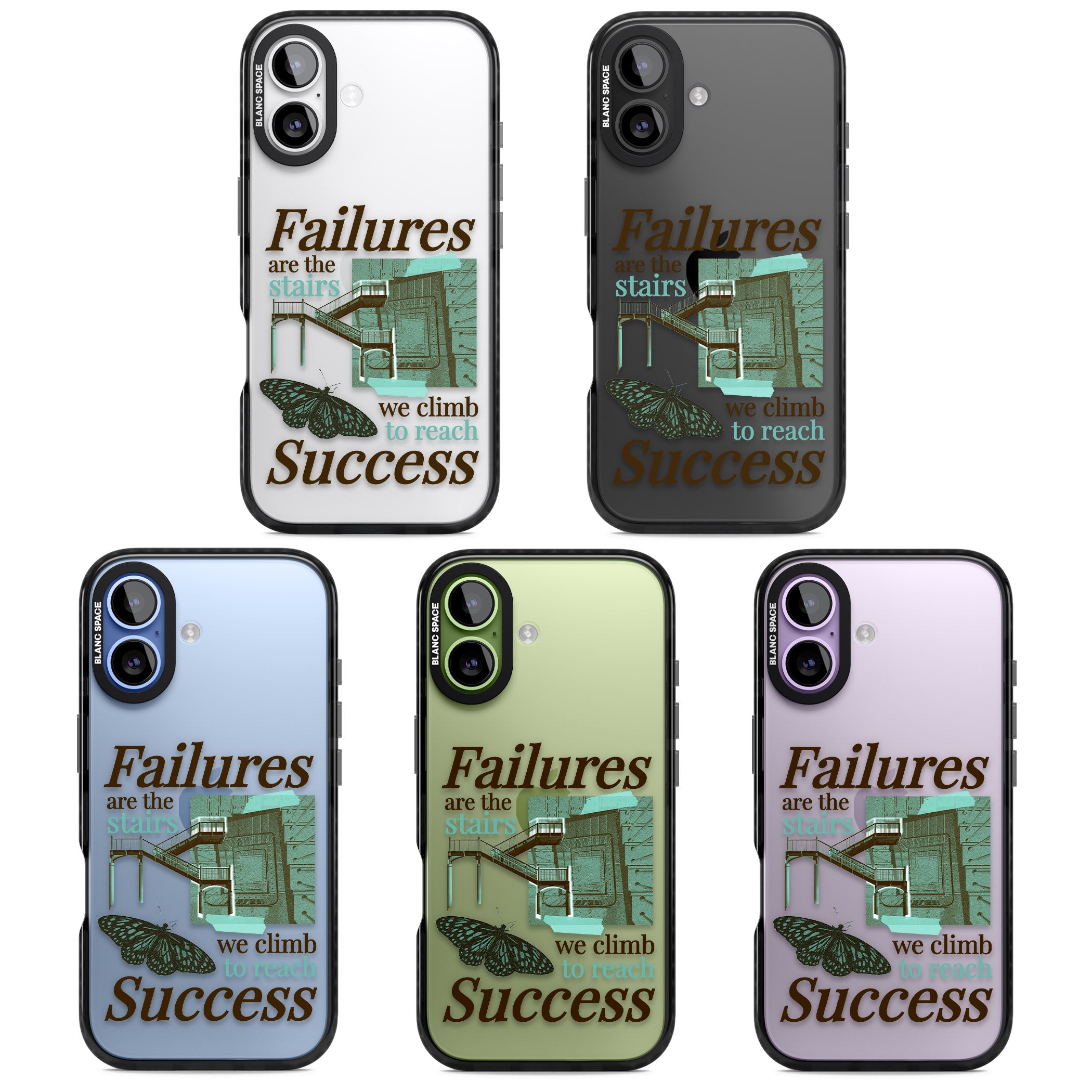 Fail To Succeed iPhone 17 Impact Black Phone Case APT Impact Protection