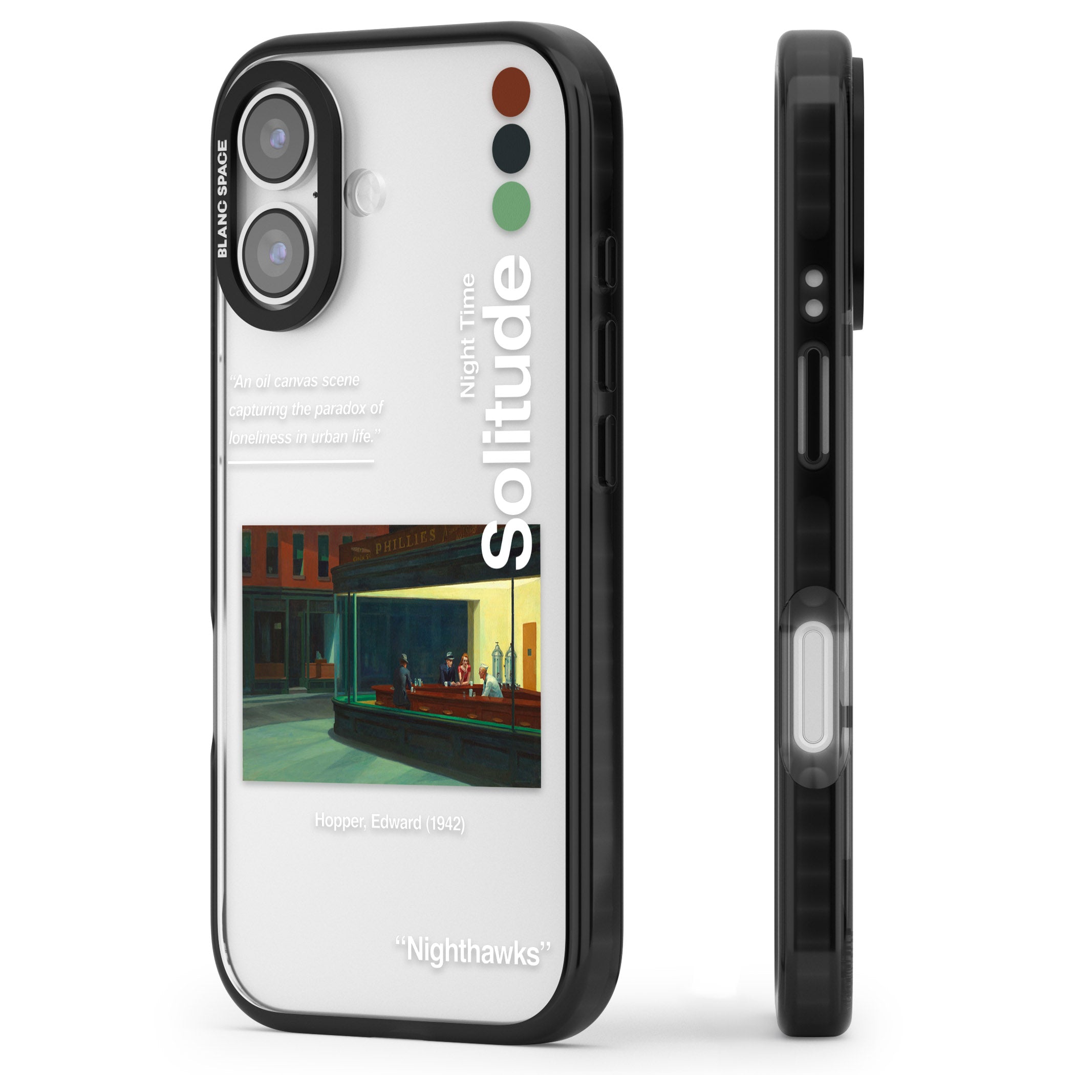 Nighthawks iPhone 17 Impact Black Phone Case Side Profile