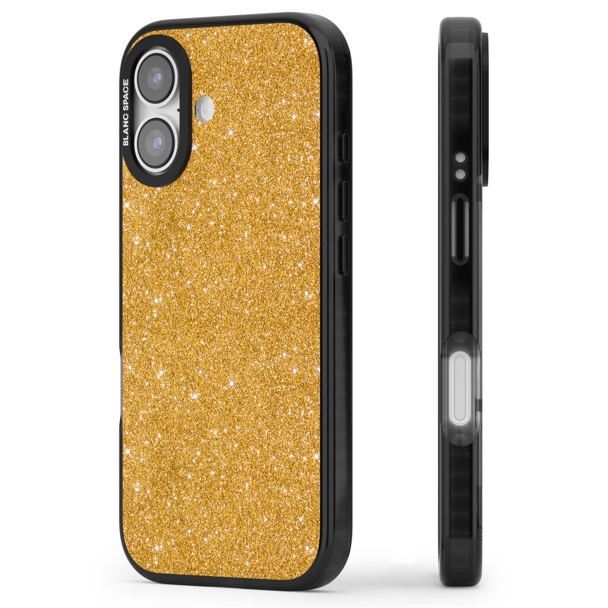Gold Glitter gold glitter iPhone case featuring a shimmering sparkle wallpaper design in luxury gold | Clear Impact case for iPhone 17