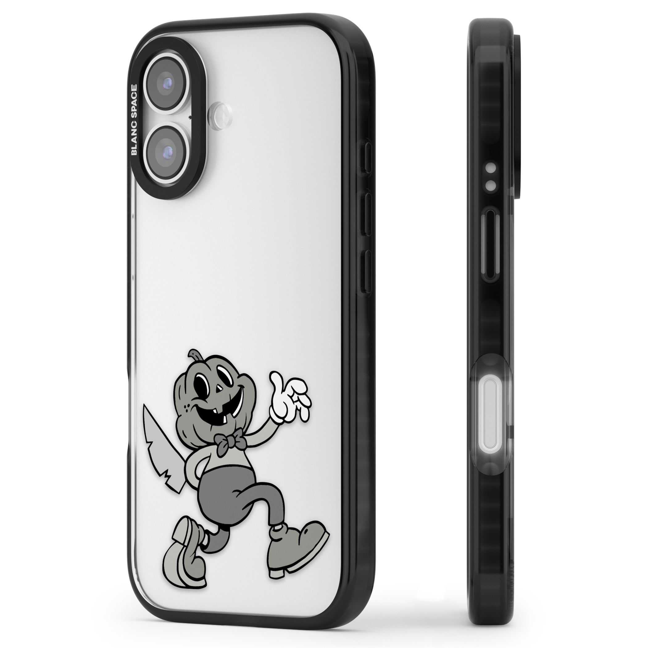Jack O' Slasher iPhone 17 Impact Black Phone Case Side Profile
